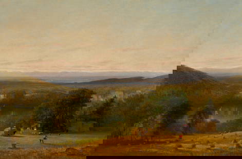 THOMAS WORTHINGTON WHITTREDGE (1820-1910): THOMAS WORTHINGTON WHITTREDGE (1820-1910) The Hayfield Details THOMAS WORTHINGTON WHITTREDGE (1820-1910) The Hayfield signed and dated 'W. Whittredge./1863' (lower right) oil on canvas 24 x 36 in. (61
