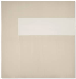 CALLUM INNES (B. 1962): CALLUM INNES (B. 1962) Exposed Painting (Titanium White) Details CALLUM INNES (B. 1962) Exposed Painting (Titanium White) signed and dated 'Callum Innes 97' (on the overlap); signed and dated again 'C