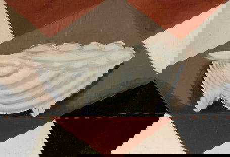 HELEN TORR (1886-1967): HELEN TORR (1886-1967) White Dish on Abstract Design Details HELEN TORR (1886-1967) White Dish on Abstract Design oil on canvas 7 x 10 in. (17.8 x 25.4 cm.) Literature (Possibly) Archives of American