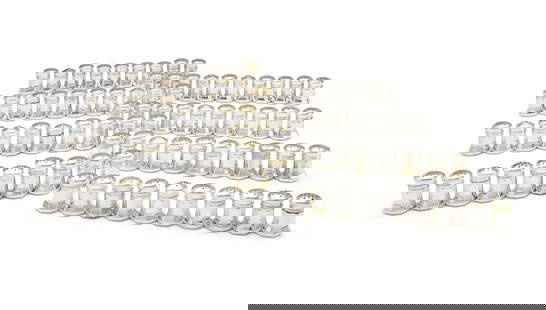 A SET OF SEVENTY-NINE FRENCH SILVER CASTERS: A SET OF SEVENTY-NINE FRENCH SILVER CASTERS MARK OF CARTIER, PARIS, SECOND HALF 20TH CENTURY Details Tapering octagonal with screw-off pierced covers, fifty-six in seven fitted Cartier boxes, marked o
