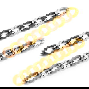 SEAMAN SCHEPPS TWO WOOD AND GOLD CURB LINK BRACELETS: SEAMAN SCHEPPS TWO WOOD AND GOLD CURB LINK BRACELETS Details Wood links, 18k yellow gold, each signed Seaman Schepps, each with maker's mark, each numbered Size/Dimensions: each 20.3 cm (8 in) Gross W