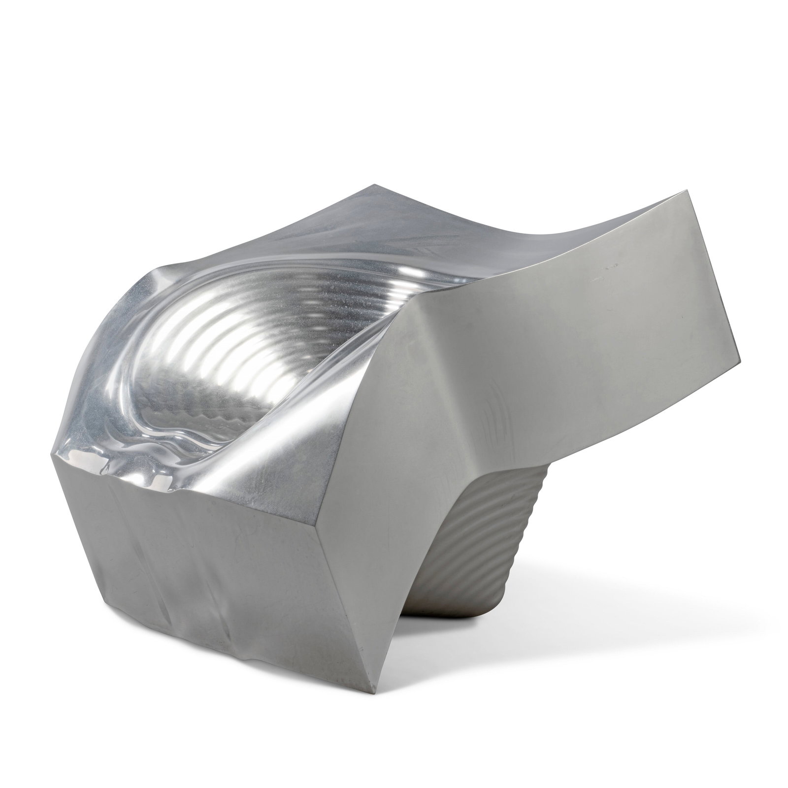 RON ARAD (B. 1951): RON ARAD (B. 1951) 'Thick Vac' Armchair Details RON ARAD (B. 1951) 'Thick Vac' Armchair signed 'Ron Arad' and numbered '2/6' (to the underside) polished aluminium 32 1/8 in. (81.5 cm.) high; 38 5/8 in