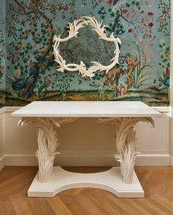EMILIO TERRY (1890-1969): EMILIO TERRY (1890-1969) Rare Console, circa 1937 Details EMILIO TERRY (1890-1969) Rare Console, circa 1937 painted plaster, painted wood 35 ½ x 64 x 23 in. (90.2 x 162.6 x 58.4 cm) Provenance Mr
