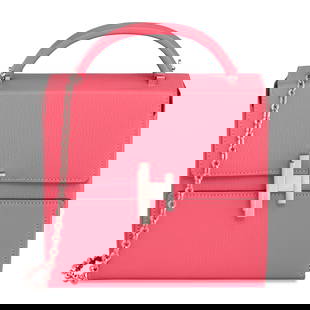 A ROSE LIPSTICK CHÈVRE MYSORE LEATHER CINHETIC 18 WITH PALLADIUM HARDWARE: A ROSE LIPSTICK CHÈVRE MYSORE LEATHER CINHETIC 18 WITH PALLADIUM HARDWARE HERMÈS, 2018 Details GRADE: 1.5 18 w x 17 h x 8.5 d cm Includes Christie's dust bag.
