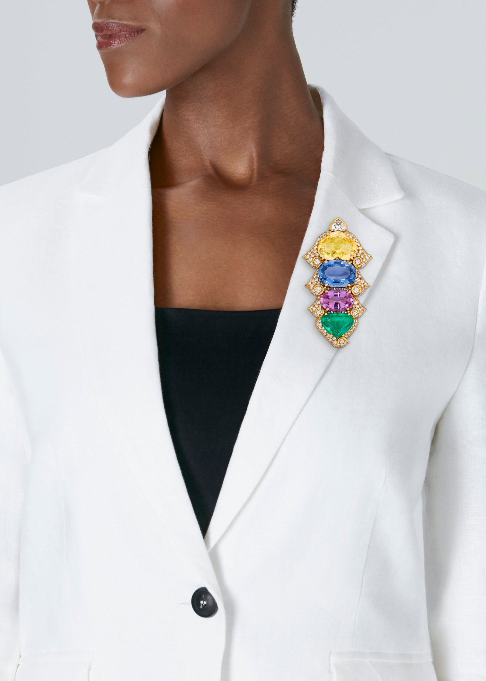 BULGARI MULTI-GEM CLIP-BROOCH - 2