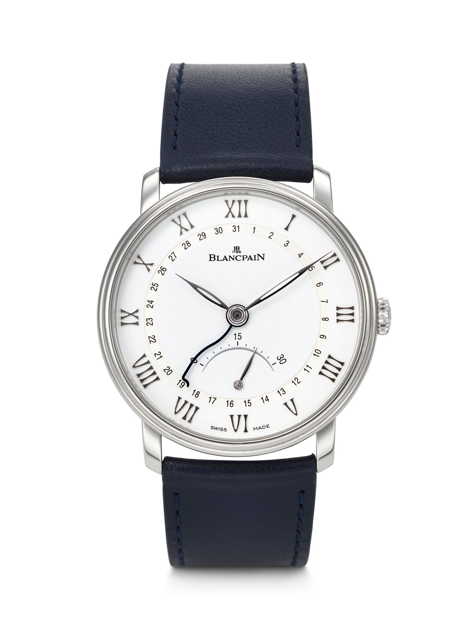 BLANCPAIN, STAINLESS STEEL 'VILLERET' WITH DATE AND RETROGRADE SECONDS, REF. 6653Q112755B (1 of 4)
