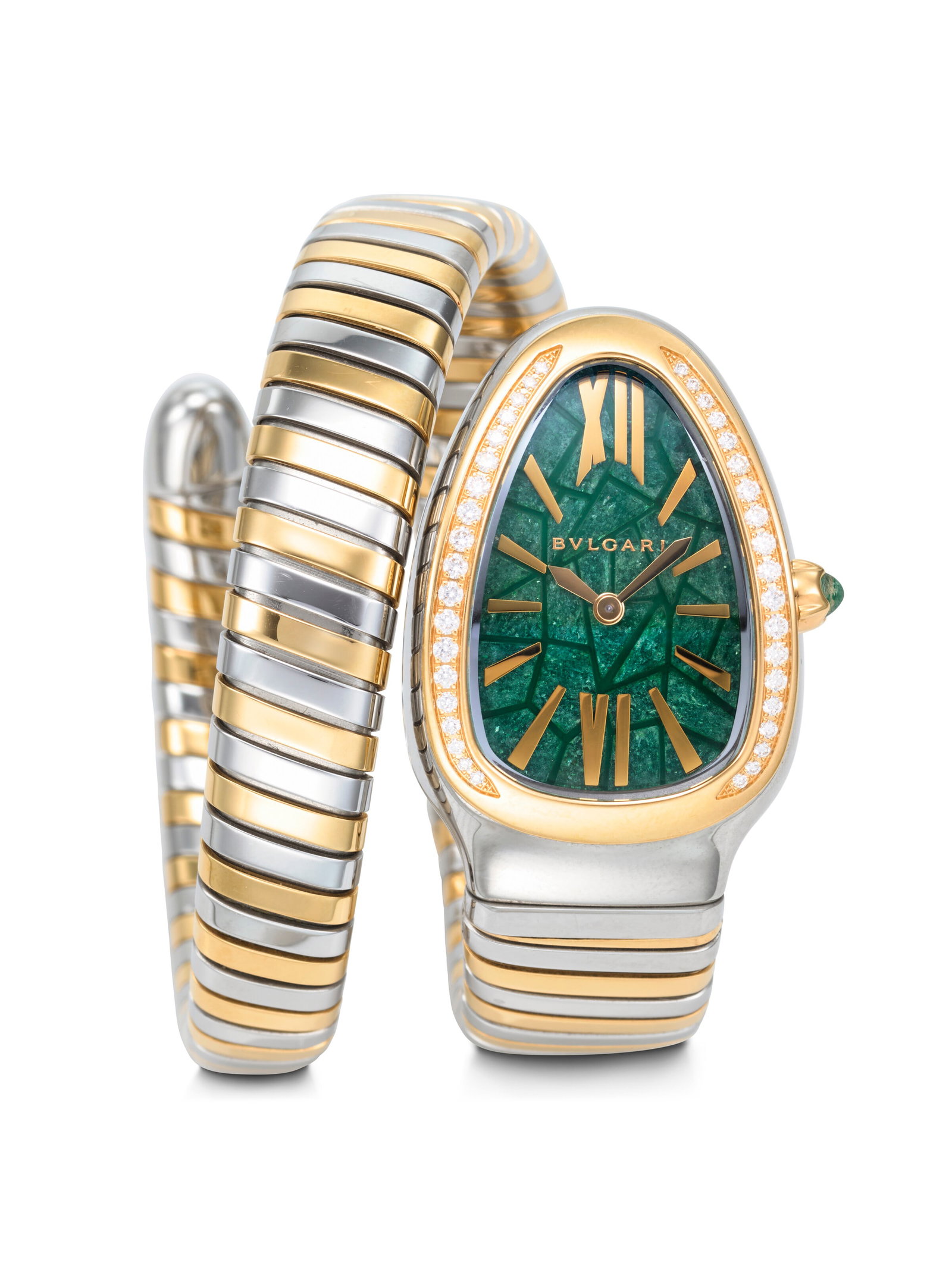 BULGARI, LIMITED EDITION YELLOW GOLD, STAINLESS STEEL, AND DIAMOND-SET 'TADAO ANDO SERPENTI (1 of 4)