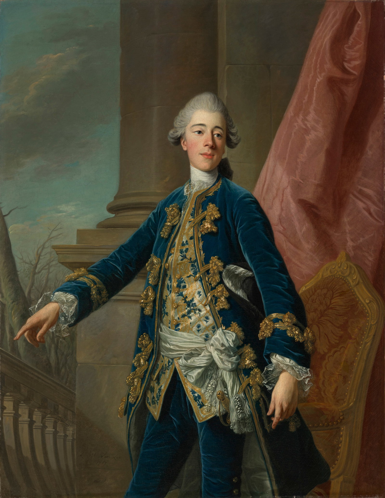LOUIS-MICHEL VAN LOO (TOULON 1707-1771 PARIS) Portrait of Jean-Frédéric de la Tour-du-Pin (1 of 3)