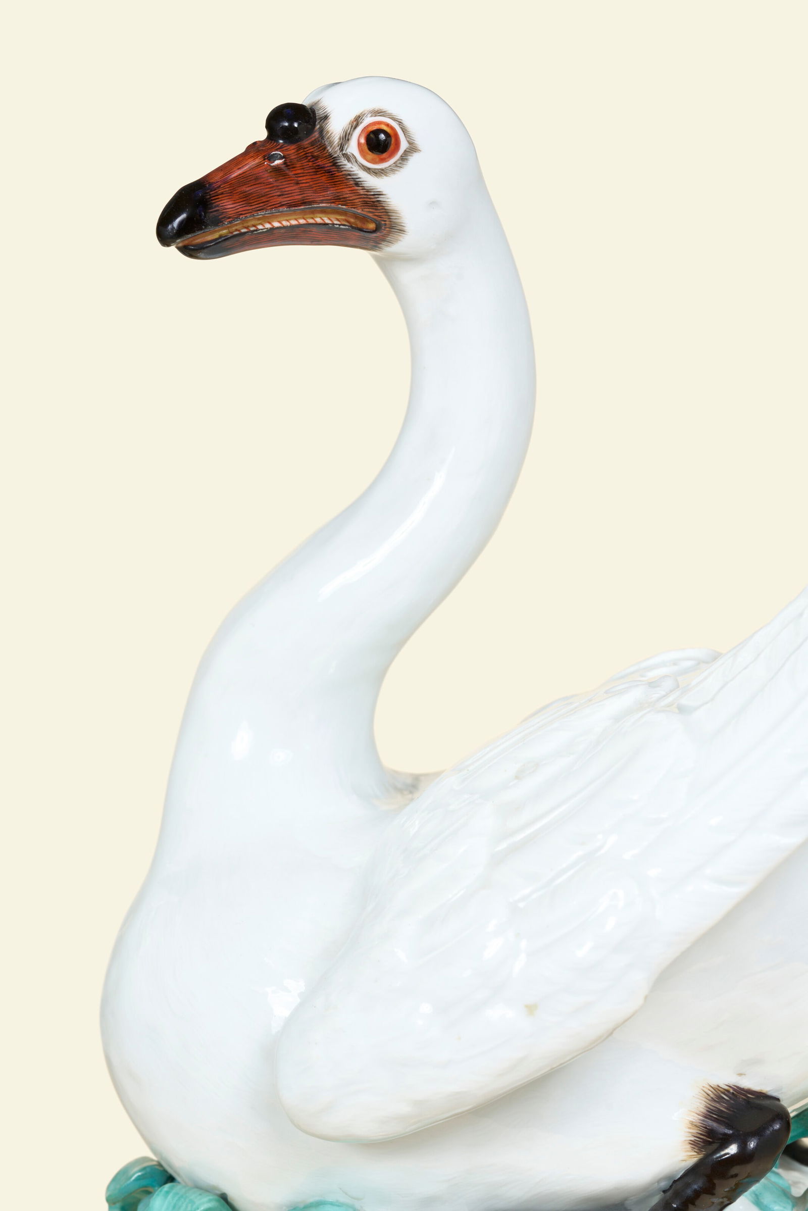 A PAIR OF ORMOLU-MOUNTED MEISSEN PORCELAIN MODELS OF SWANS THE PORCELAIN CIRCA 1748-1750, POSSIBLY - 6