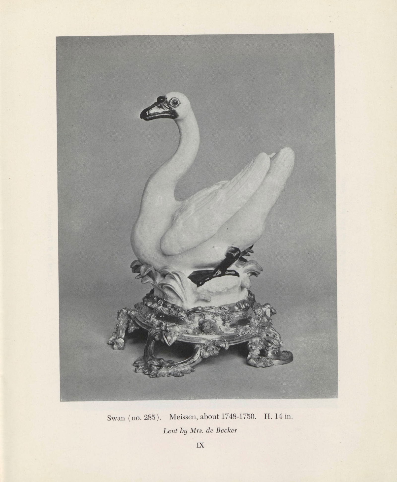 A PAIR OF ORMOLU-MOUNTED MEISSEN PORCELAIN MODELS OF SWANS THE PORCELAIN CIRCA 1748-1750, POSSIBLY - 8