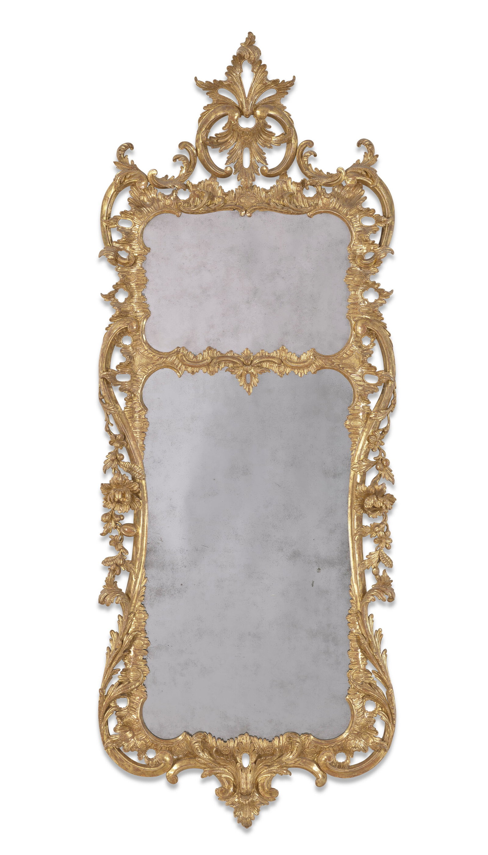 A GEORGE III GILTWOOD MIRROR CIRCA 1760 (1 of 3)