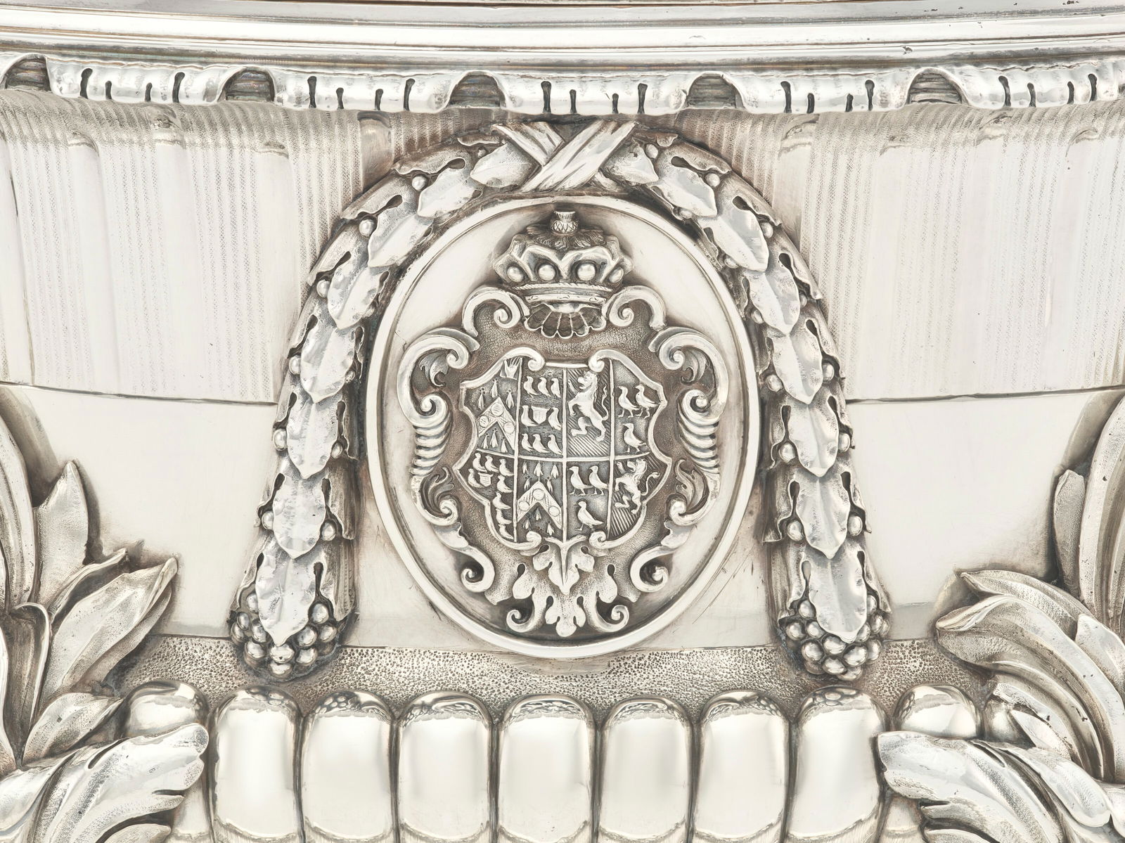 THE BROWNLOW TUREENS: A PAIR OF GEORGE III SILVER SOUP TUREENS, COVERS, LINERS AND STANDS MARK OF - 2