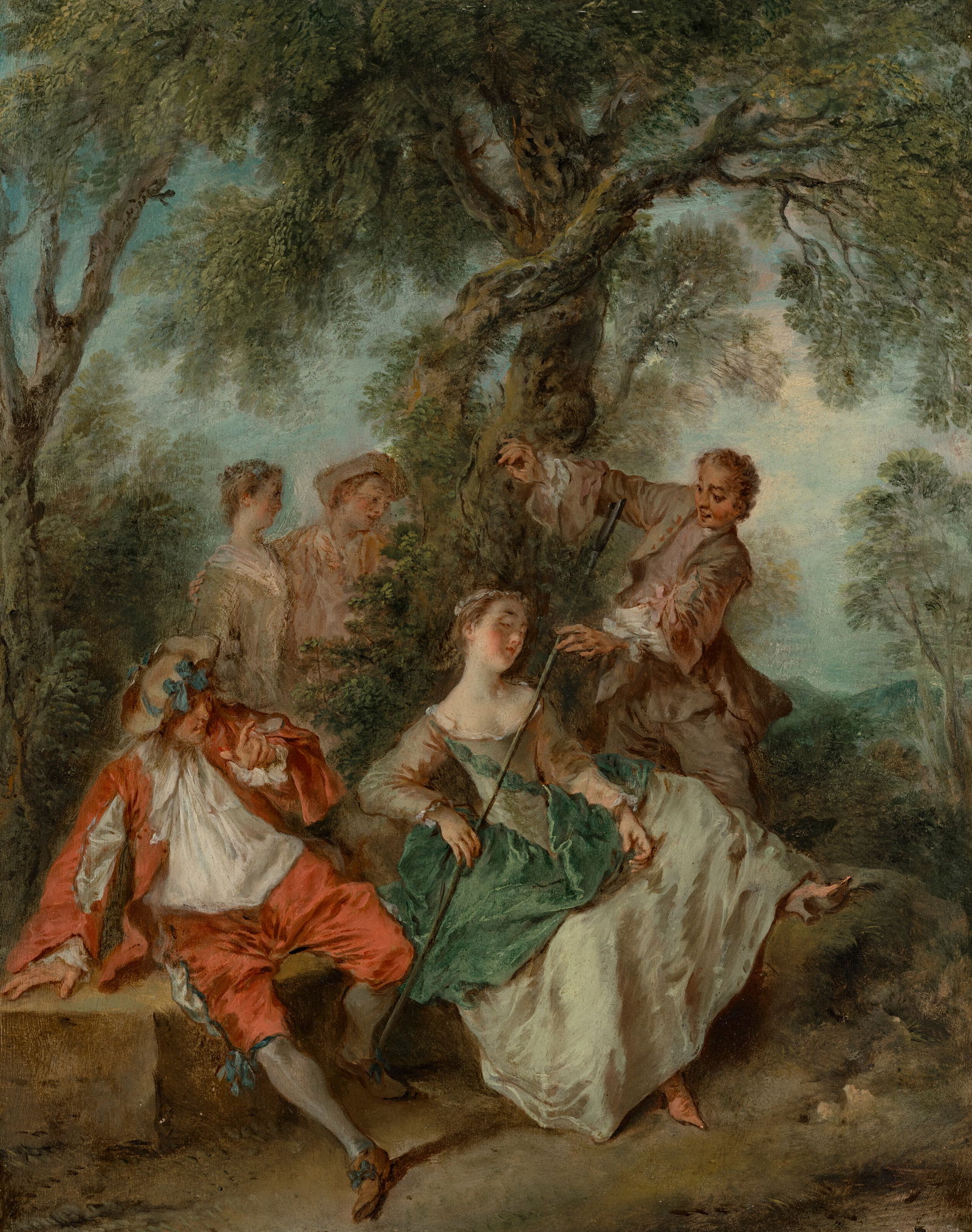 NICOLAS LANCRET (PARIS 1690-1743) La bergère endormie (The sleeping shepherdess) (1 of 3)