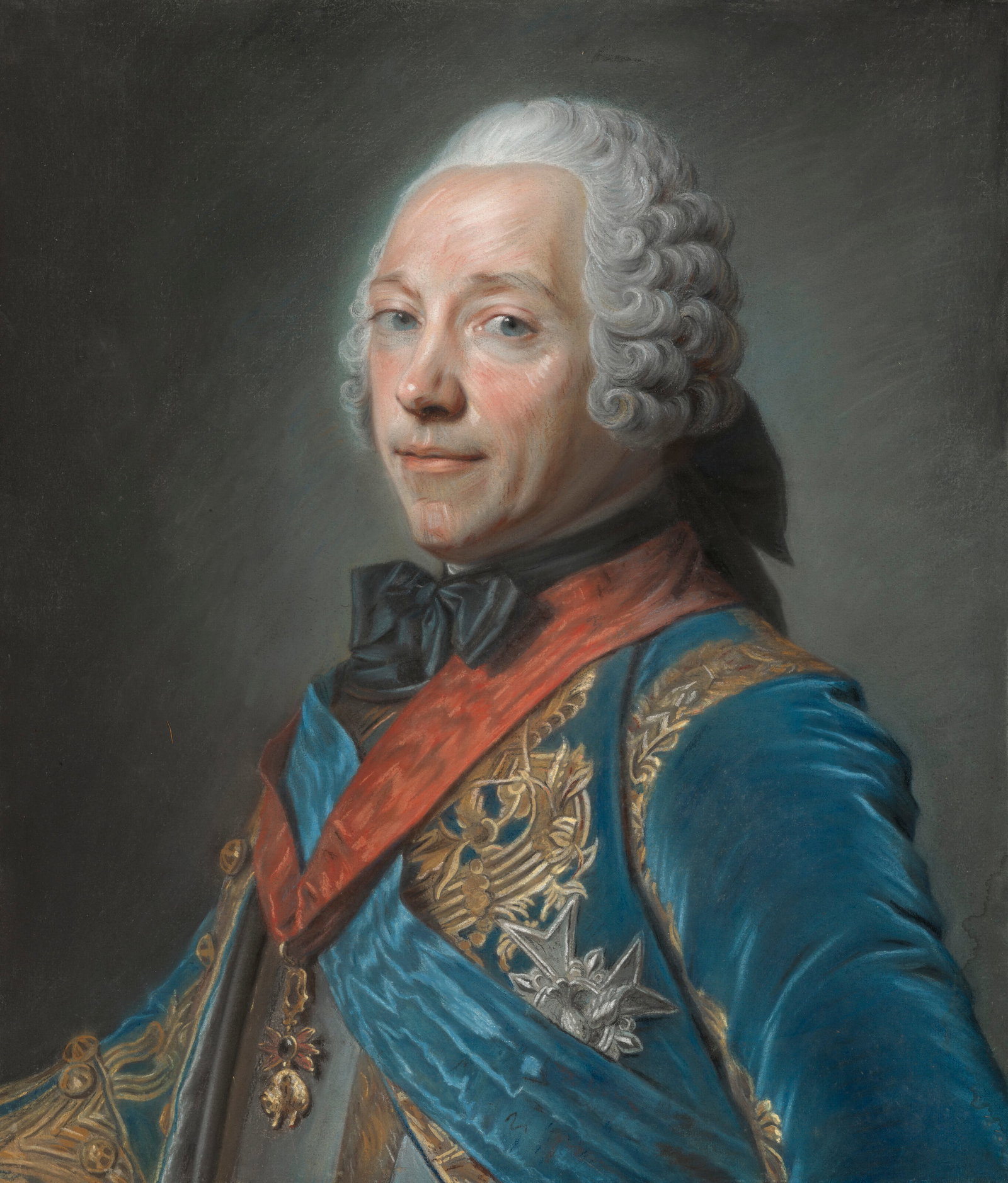 MAURICE-QUENTIN DE LA TOUR (SAINT-QUENTIN 1704-1788) Portrait of Charles-Louis-Auguste Fouquet, le (1 of 3)