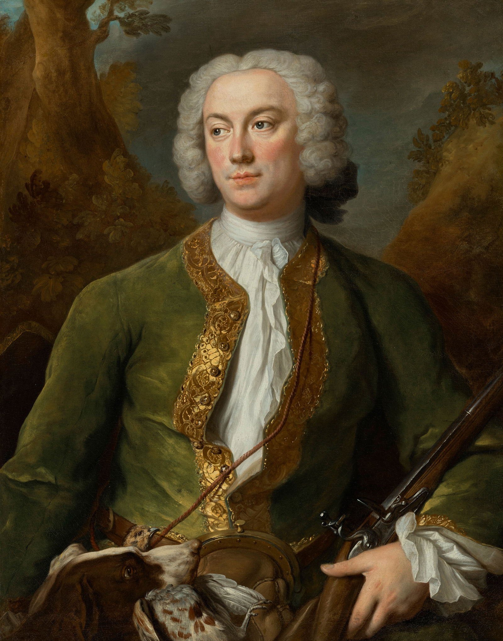 CIRCLE OF ALEXANDRE-FRANÇOIS DESPORTES (Champigneulles 1661-1743 Paris) Le chasseur de perdreau (1 of 3)