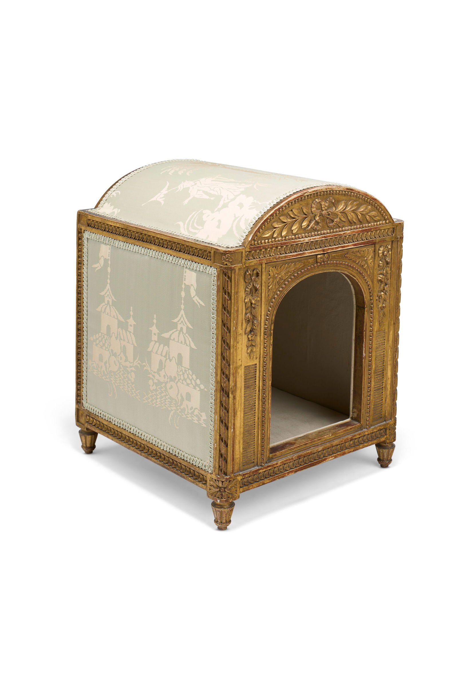 A LOUIS XVI STYLE GILTWOOD NICHE A CHIEN 20TH CENTURY (1 of 5)