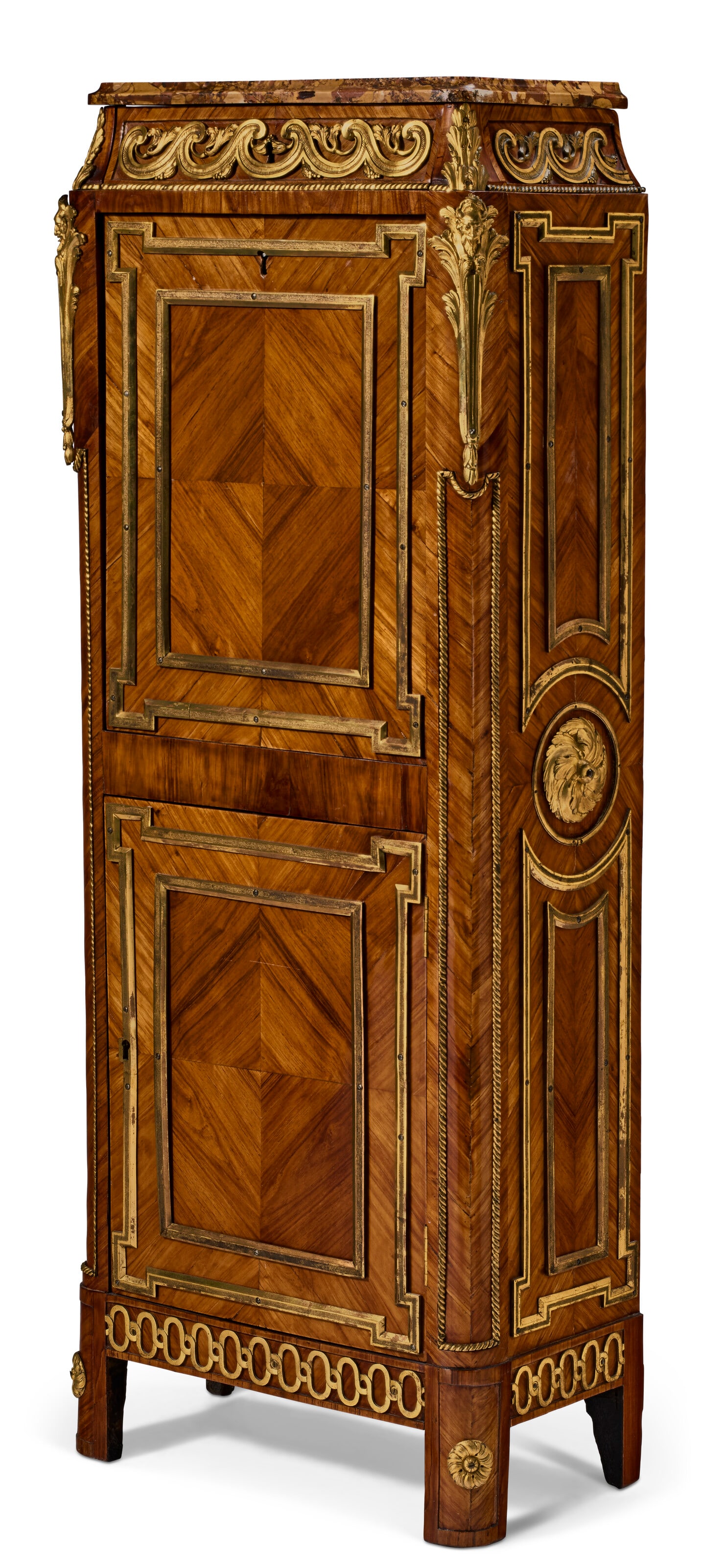 A LATE LOUIS XV ORMOLU-MOUNTED TULIPWOOD SECRETAIRE À ABATTANT BY RENE DUBOIS, CIRCA 1765 (1 of 5)