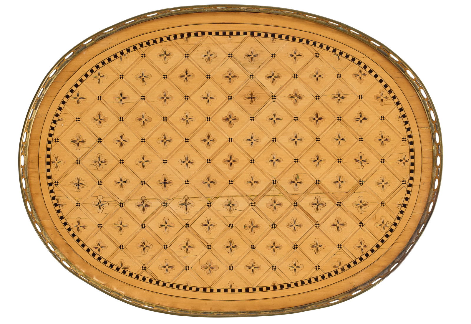 A LATE LOUIS XV ORMOLU-MOUNTED STAINED PEARWOOD AND PARQUETRY TABLE A ECRIRE BY ROGER VANDERCRUSE, - 3