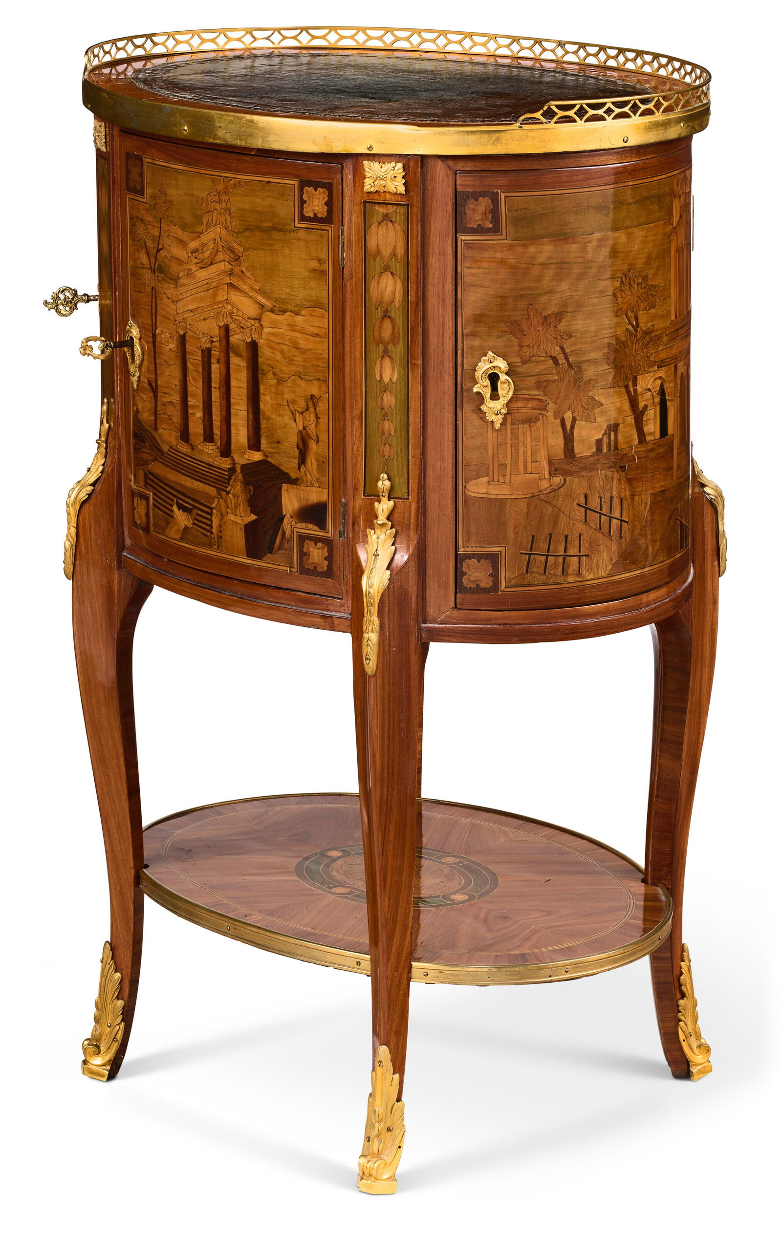 A LATE LOUIS XV ORMOLU-MOUNTED TULIPWOOD AND MARQUETRY TABLE EN CHIFFONNIERE BY PIERRE-FRANCOIS: A LATE LOUIS XV ORMOLU-MOUNTED TULIPWOOD AND MARQUETRY TABLE EN CHIFFONNIERE BY PIERRE-FRANCOIS GUIGNARD, CIRCA 1770 Details A LATE LOUIS XV ORMOLU-MOUNTED TULIPWOOD AND MARQUETRY TABLE EN CHIFFONNIER