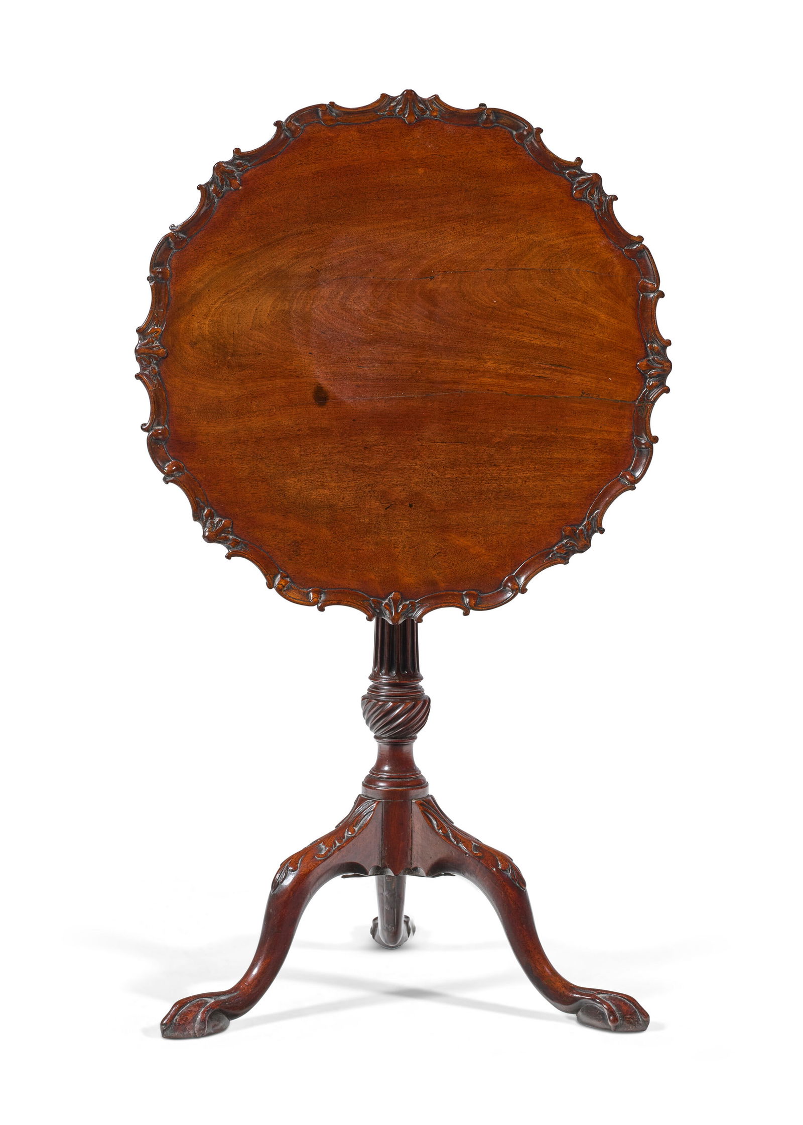 A GEORGE III MAHOGANY TRIPOD TILT-TOP TABLE CIRCA 1760 (1 of 4)