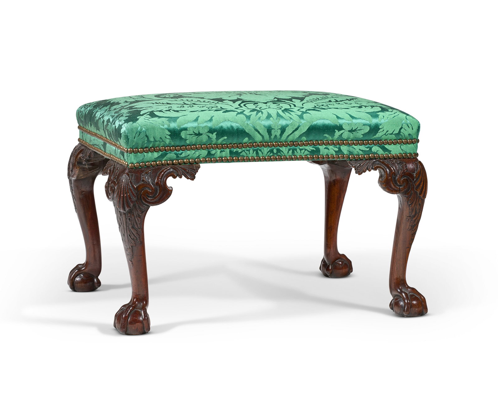 A GEORGE II STYLE WALNUT STOOL 20TH CENTURY (1 of 4)