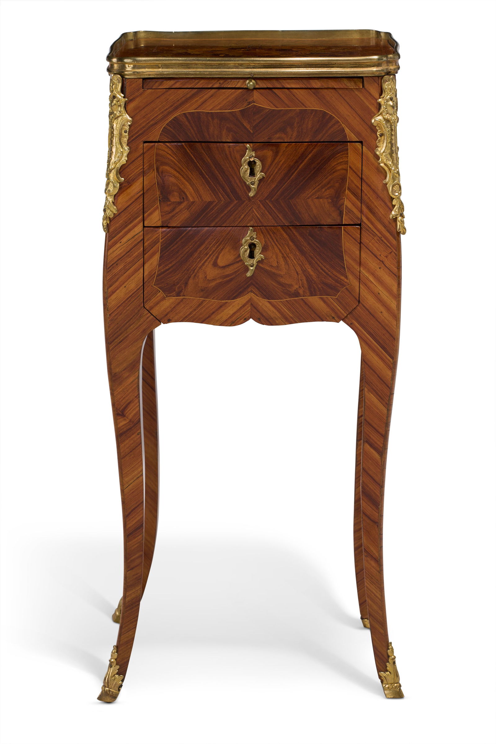 A LOUIS XV ORMOLU-MOUNTED TULIPWOOD, KINGWOOD AND MARQUETRY TABLE A ECRIRE BY ADRIEN - 2