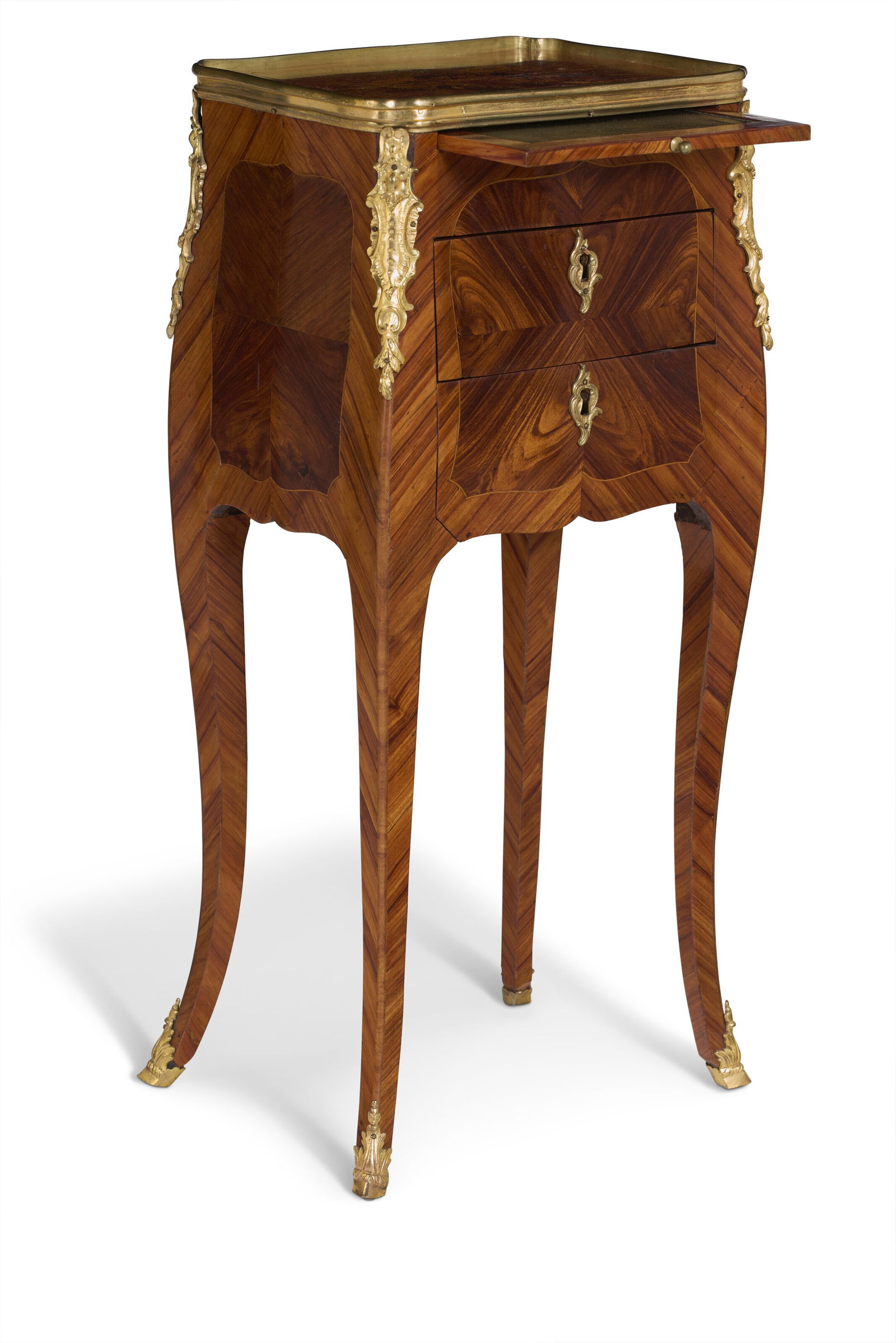 A LOUIS XV ORMOLU-MOUNTED TULIPWOOD, KINGWOOD AND MARQUETRY TABLE A ECRIRE BY ADRIEN - 4