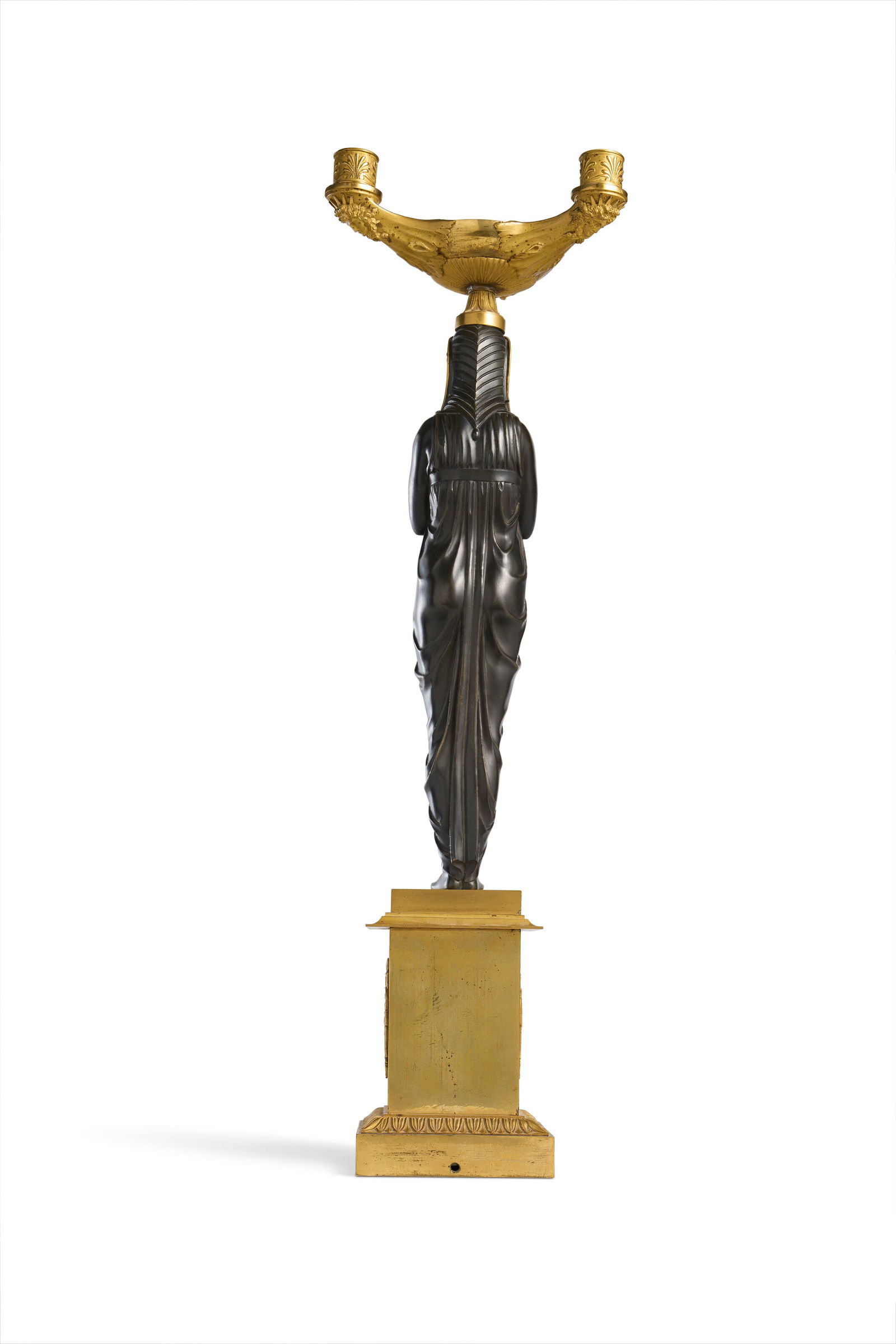 AN EMPIRE ORMOLU AND PATINATED BRONZE FOUR-LIGHT CANDELABRUM CIRCA 1805 - 4