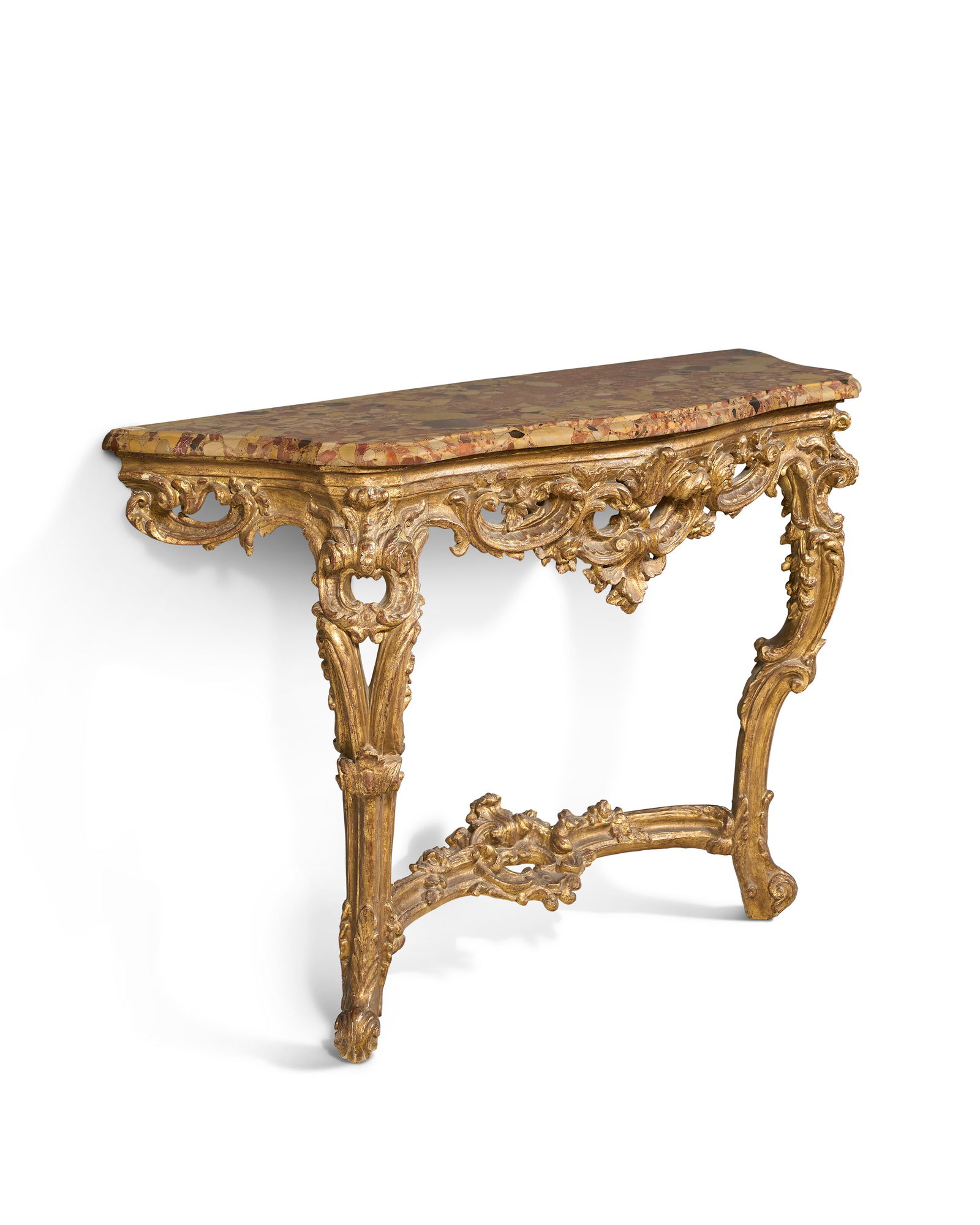 A SOUTH ITALIAN GILTWOOD CONSOLE TABLE THIRD QUARTER 18TH CENTURY - 2