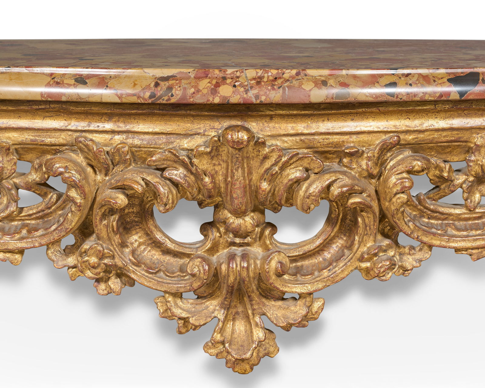A SOUTH ITALIAN GILTWOOD CONSOLE TABLE THIRD QUARTER 18TH CENTURY - 3