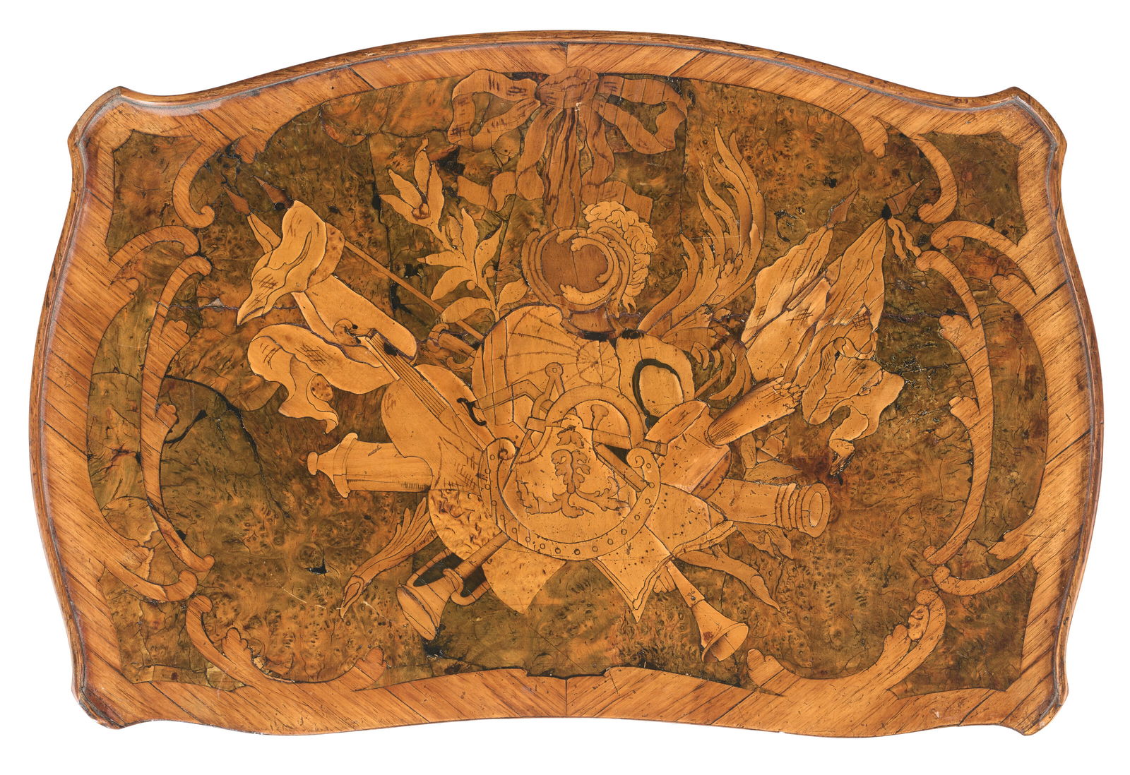 A FRENCH ORMOLU-MOUNTED TULIPWOOD, FRUITWOOD, BURR BIRCH AND MARQUETRY TABLE A ECRIRE 19TH CENTURY - 5
