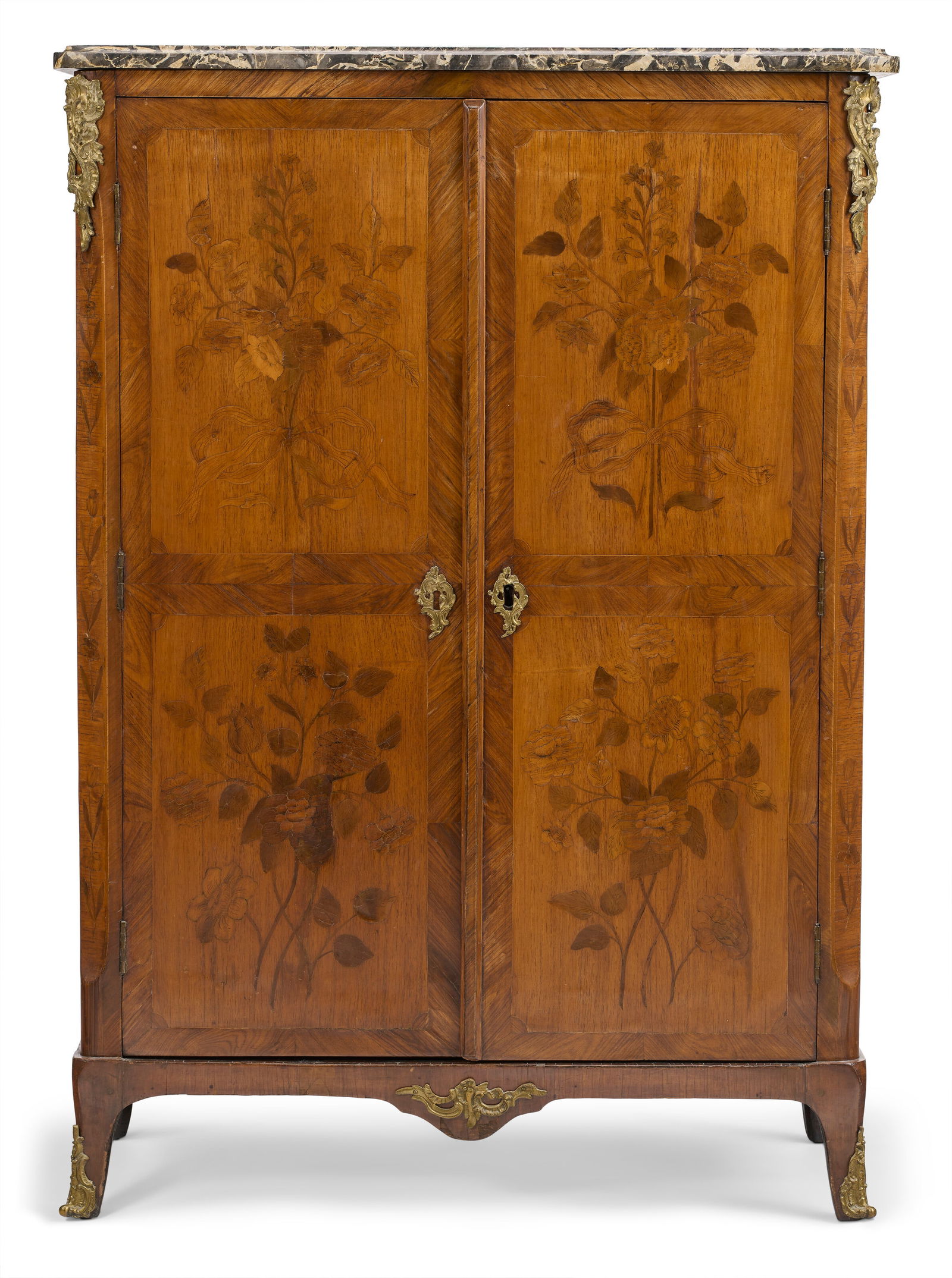 A LOUIS XV ORMOLU-MOUNTED TULIPWOOD AND MARQUETRY ARMOIRE BY JEAN-CHARLES ELLAUME, CIRCA 1765, THE (1 of 8)