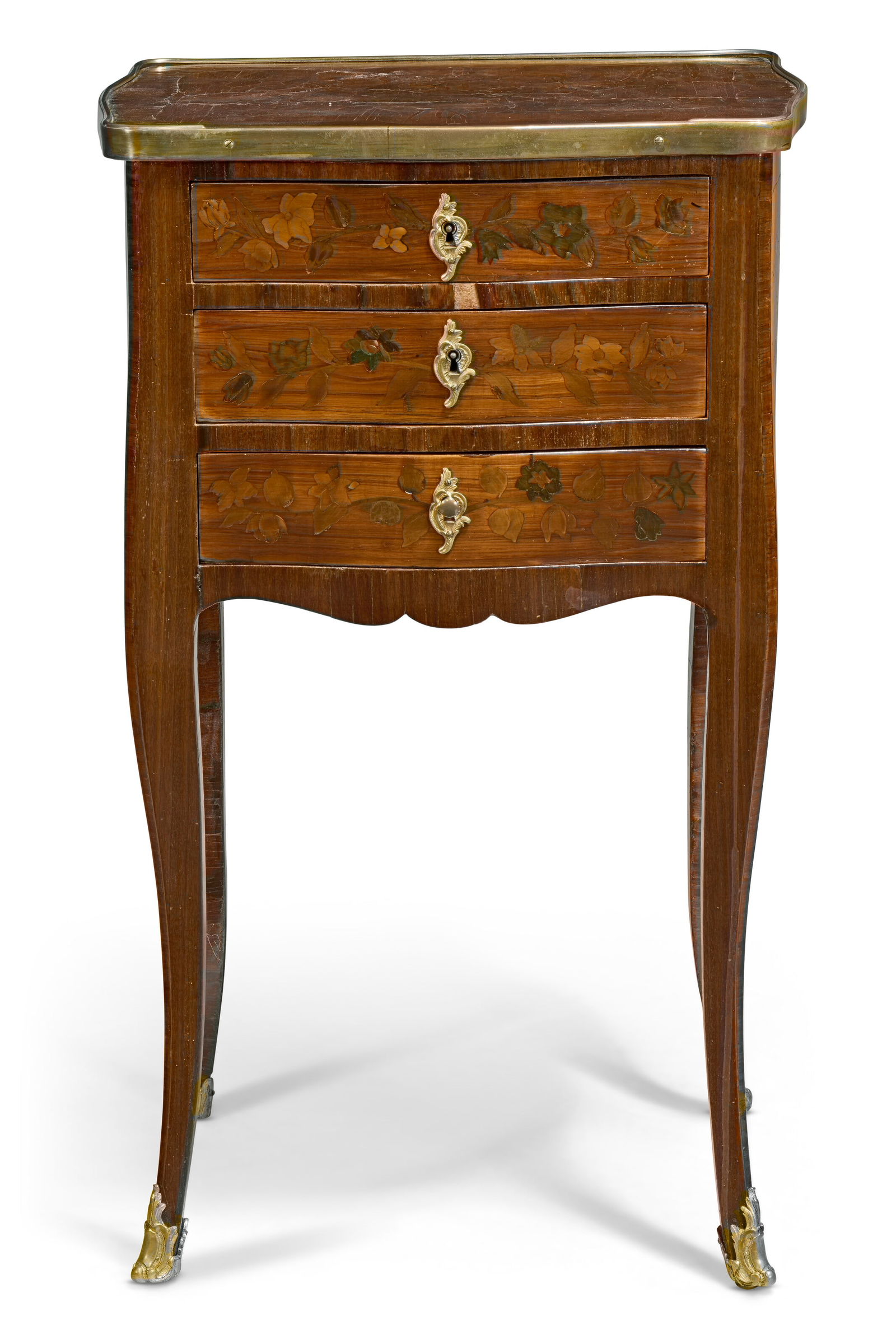 A LOUIS XV ORMOLU-MOUNTED TULIPWOOD, AMARANTH AND MARQUETRY TABLE A ECRIRE MID-18TH CENTURY, THE (1 of 5)