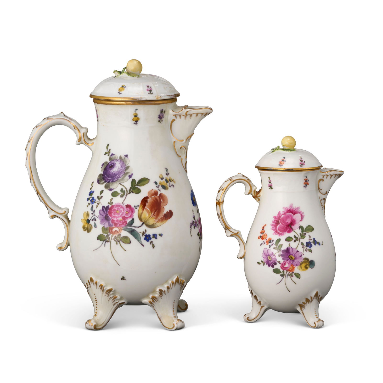 TWO VIENNA PORCELAIN COFFEE-WARES CIRCA 1770, BLUE BINDENSCHILD MARKS (1 of 5)