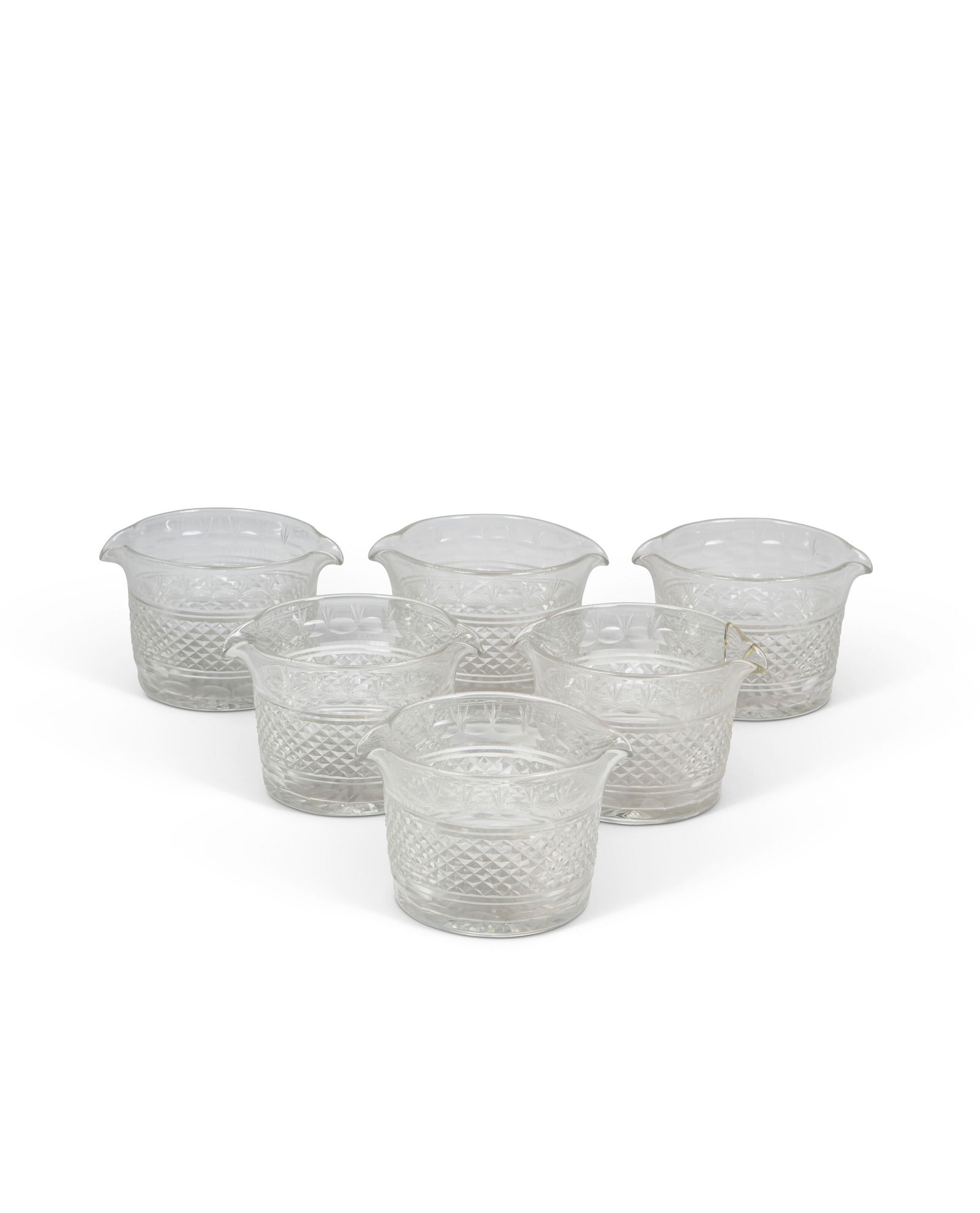 SIX ENGLISH CUT-GLASS RINSERS 19TH CENTURY (1 of 3)