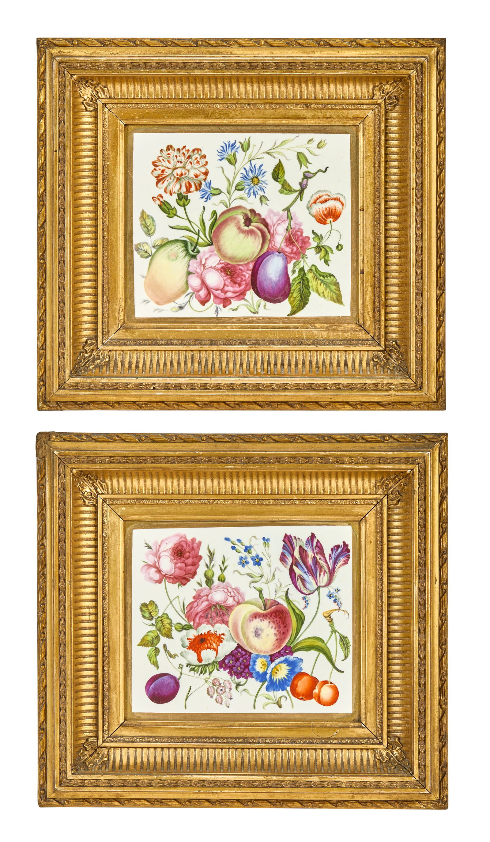 A PAIR OF ENGLISH PORCELAIN RECTANGULAR PLAQUES FIRST HALF 19TH CENTURY (1 of 5)