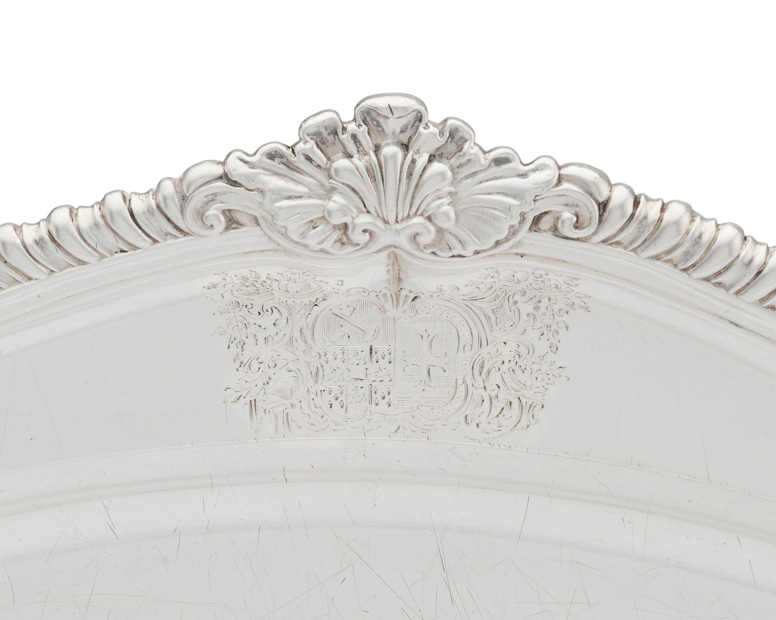 A GEORGE IV SILVER MEAT DISH MARK OF PAUL STORR, LONDON, 1820 - 2