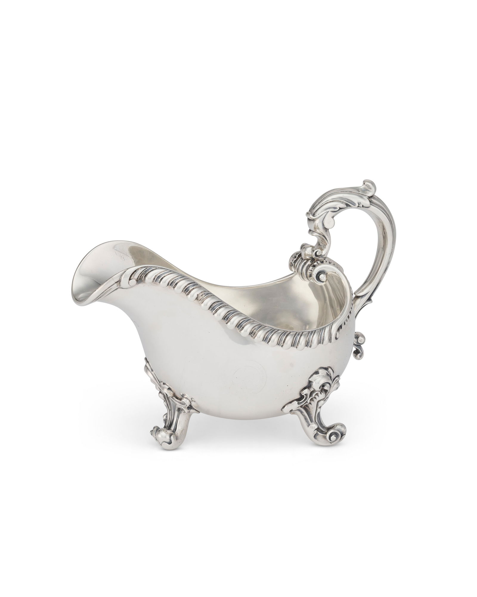 A WILLIAM IV SILVER SAUCE BOAT MARK OF PAUL STORR, LONDON, 1836 (1 of 1)