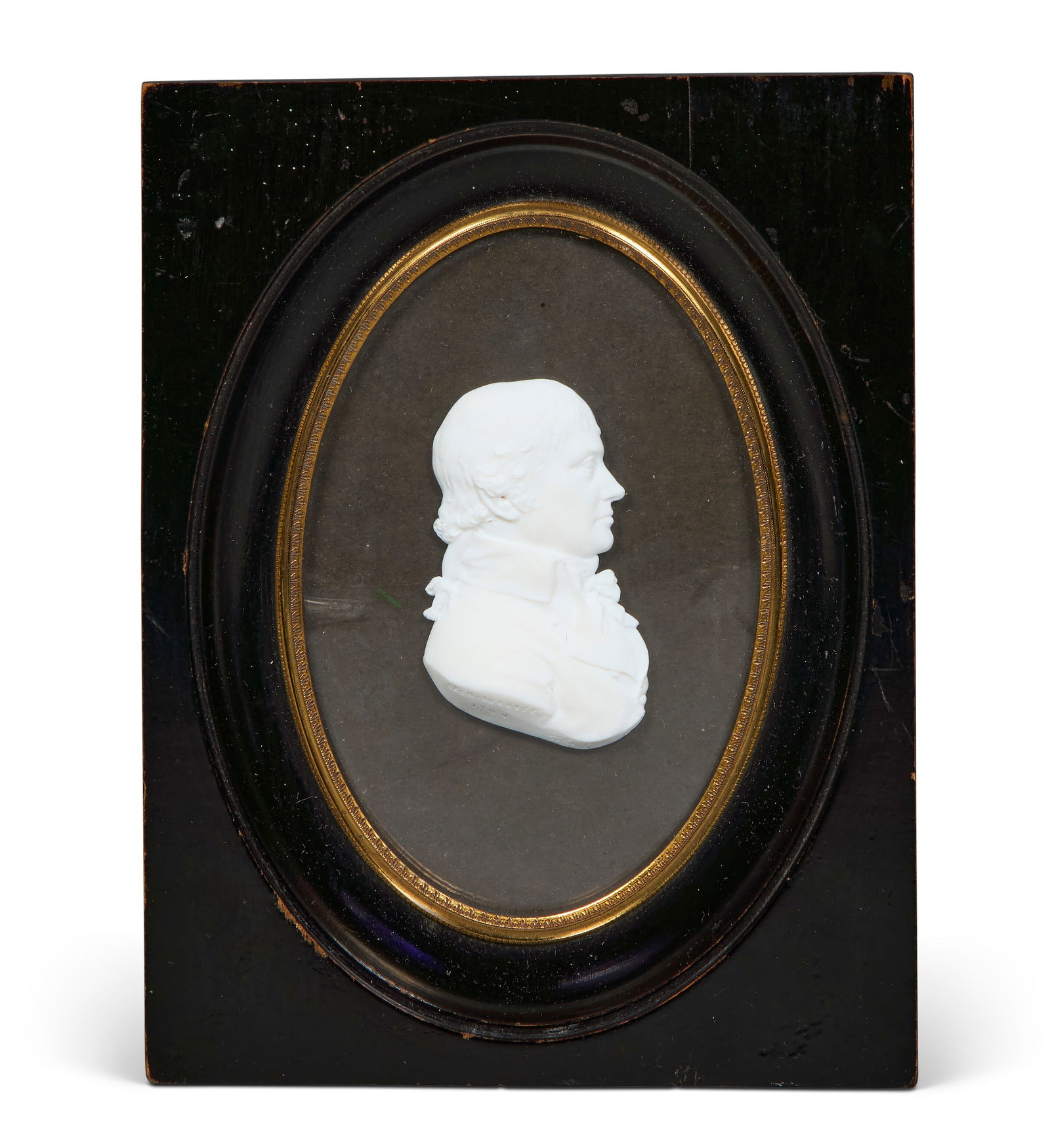 A SCOTTISH GLASS-PASTE PORTRAIT MINIATURE BY JAMES TASSIE, DATED 1799 (1 of 2)