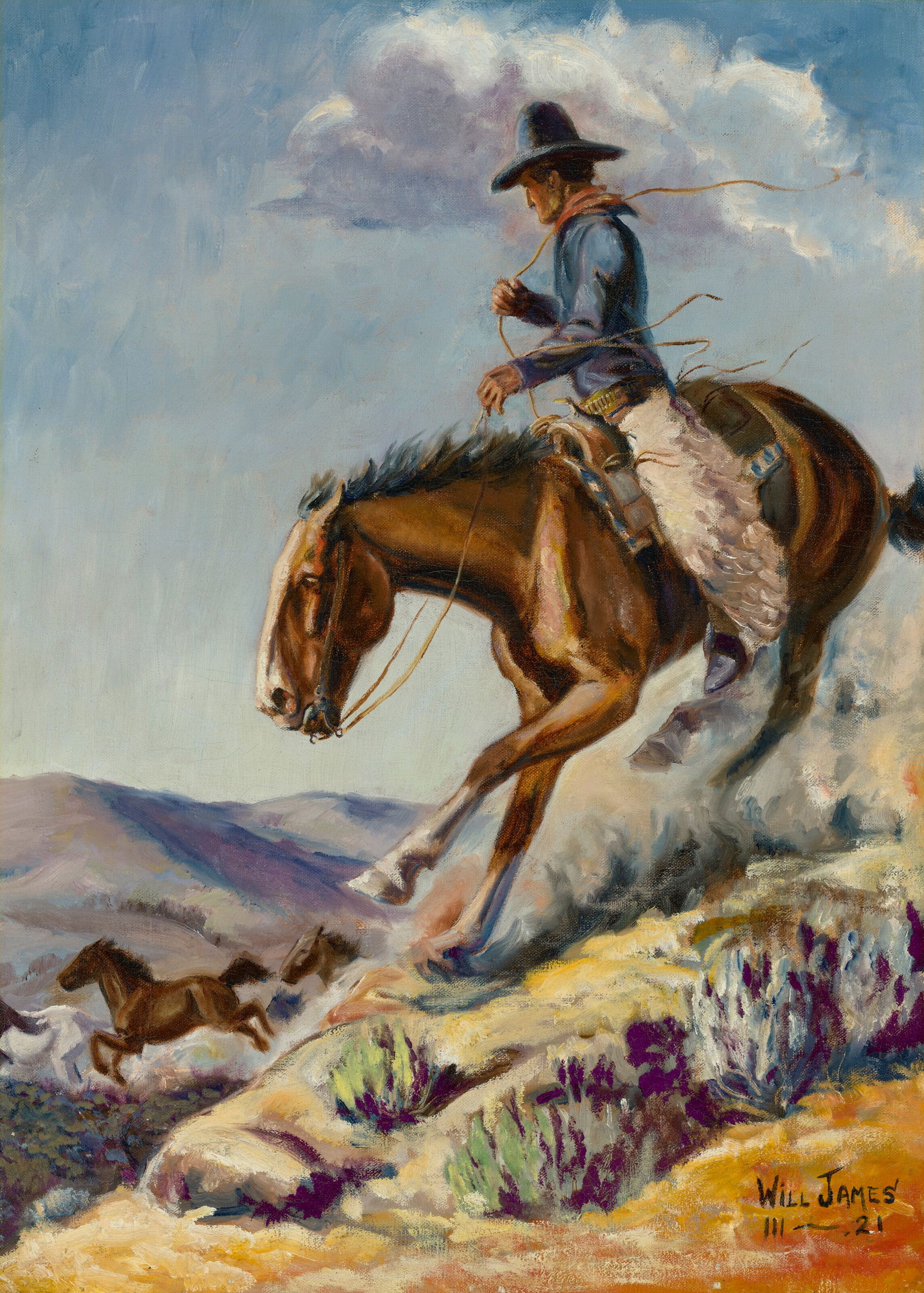 WILL JAMES (1892-1942) Wild Horses (1 of 4)