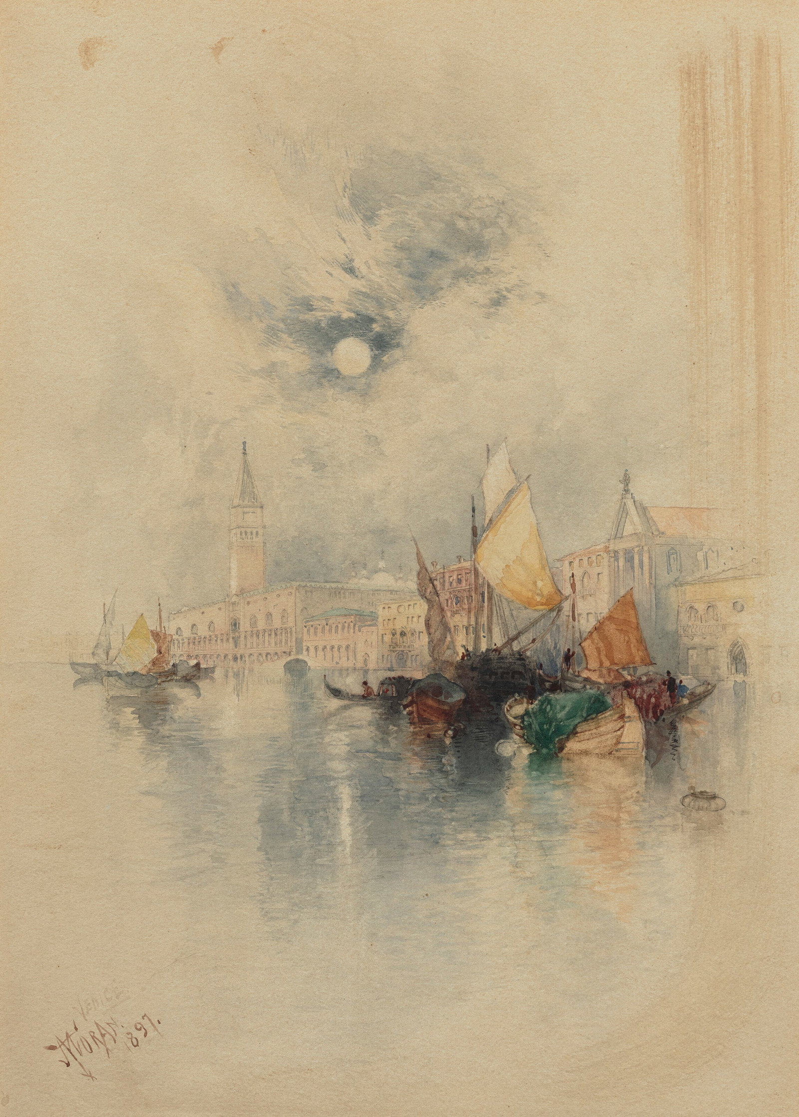 THOMAS MORAN (1837-1926) Venice (1 of 3)
