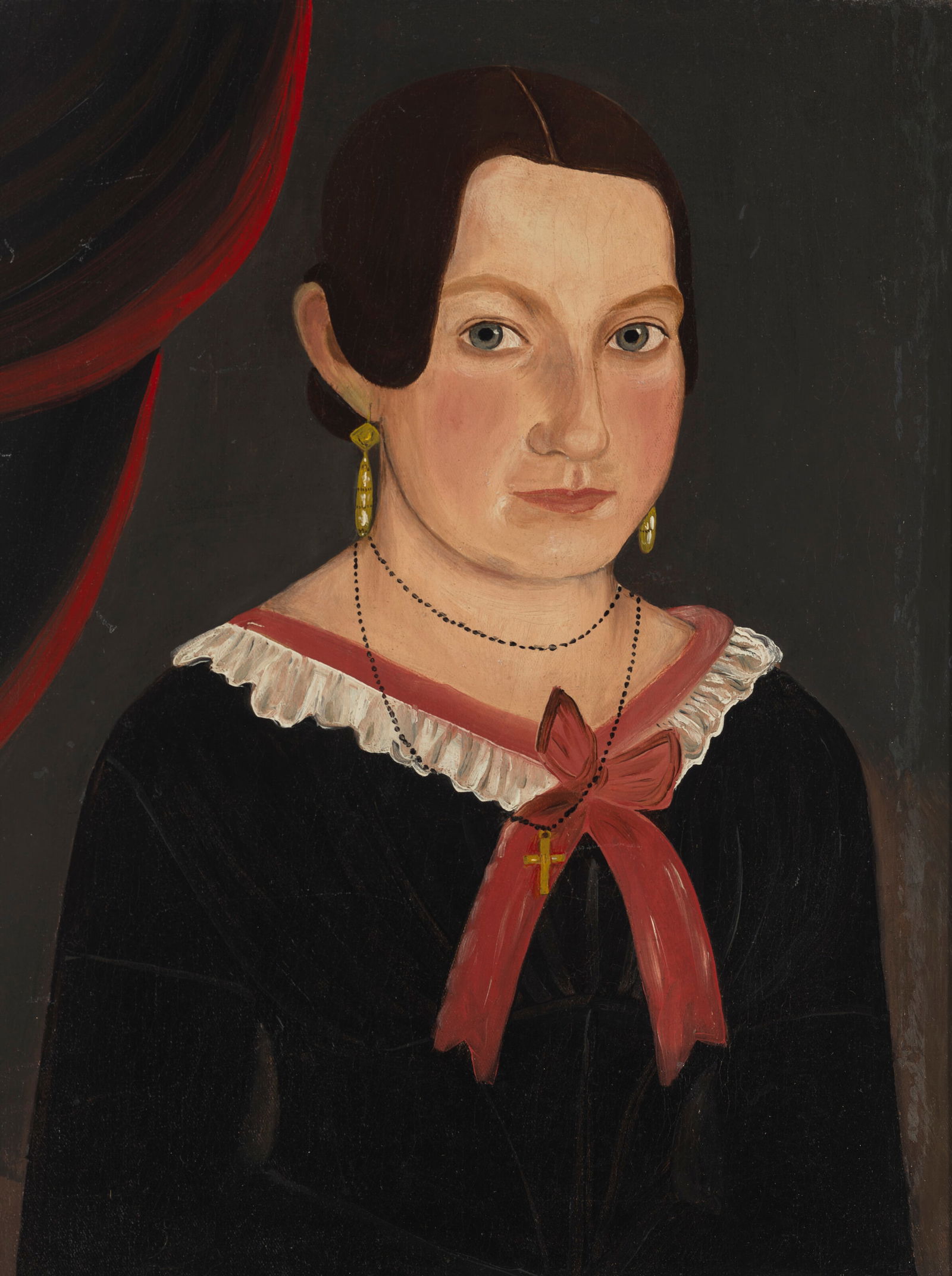 ATTRIBUTED TO WILLIAM KENNEDY (1818-AFTER 1870) Portrait of a Lady: ATTRIBUTED TO WILLIAM KENNEDY (1818-AFTER 1870) Portrait of a Lady Details ATTRIBUTED TO WILLIAM KENNEDY (1818-AFTER 1870) Portrait of a Lady oil on canvas Sight: 14 x 10 1/2 in. (35.6 x 26.7 cm.) Exe