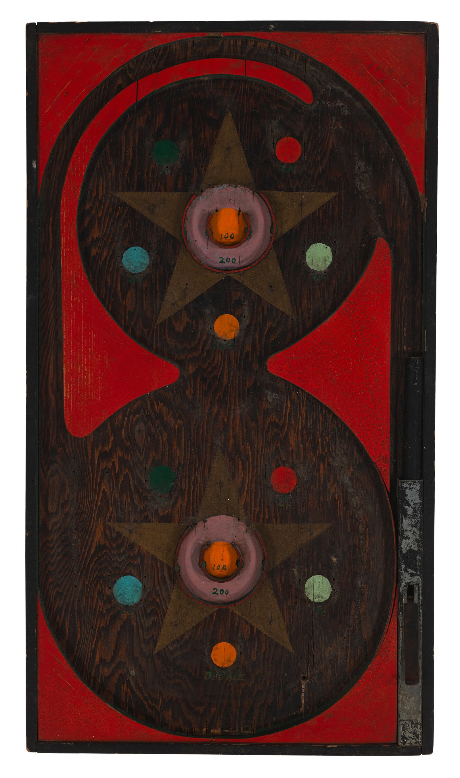 A PAINT-DECORATED TABLETOP PINBALL MACHINE 19TH/20TH CENTURY (1 of 2)