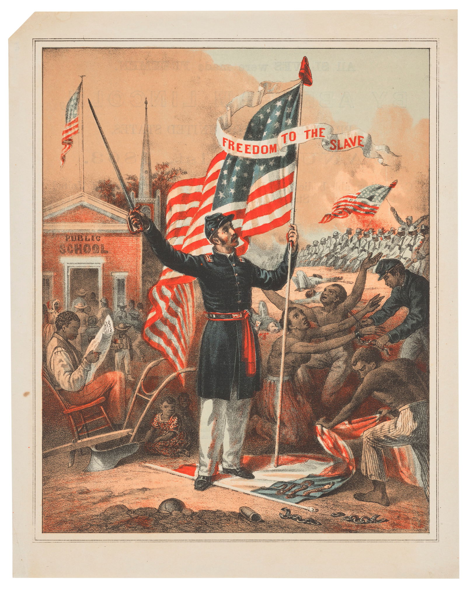 Freedom to the Slave Civil War recruitment poster (1 of 2)