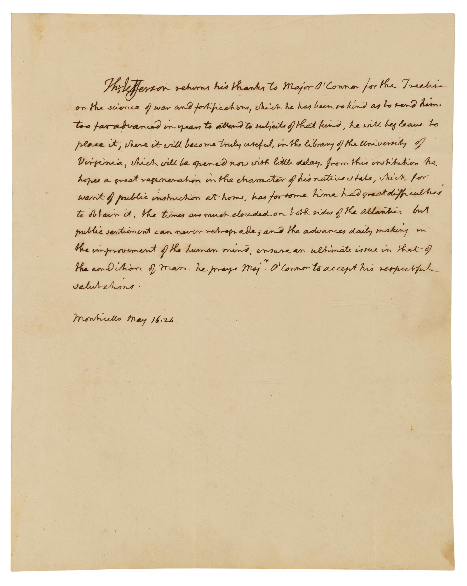 THOMAS JEFFERSON(1743-1826), JAMES MADISON (1751-1836), GILBERT MOTIER MARQUIS DE LAFAYETTE: THOMAS JEFFERSON(1743-1826), JAMES MADISON (1751-1836), GILBERT MOTIER MARQUIS DE LAFAYETTE (1757-1834), AARON BURR (1756-1836), FRANKIN PIERCE (1804-1869), AND OTHERS. The autograph collection of Joh