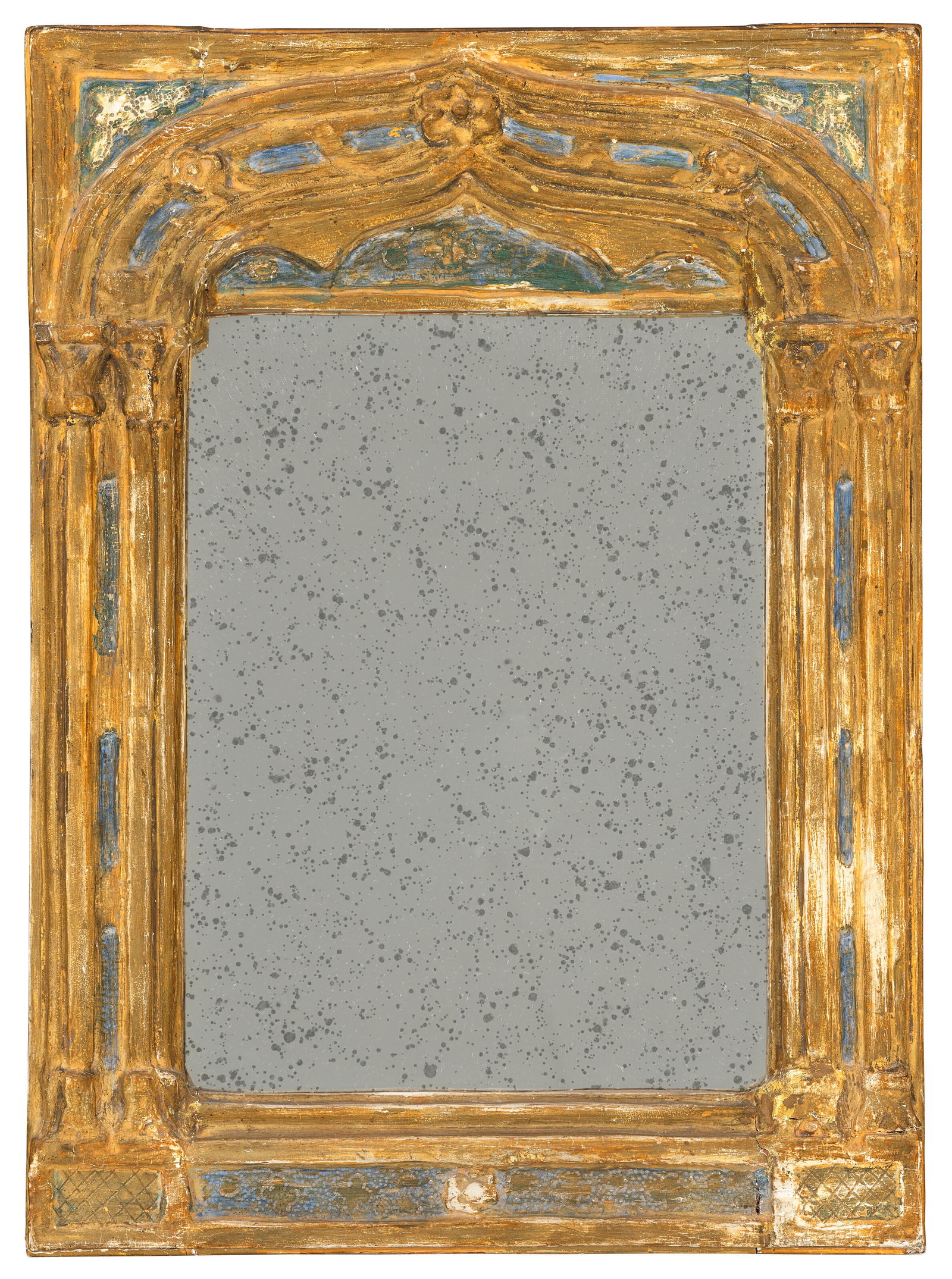 CHARLES E. PRENDERGAST (1863-1948) Framed Mirror: CHARLES E. PRENDERGAST (1863-1948) Framed Mirror Details CHARLES E. PRENDERGAST (1863-1948) Framed Mirror wood, tempera, gold leaf and glass 17 3/4 x 13 in. (45.1 x 33 cm.) Executed circa 1915-17. Pro