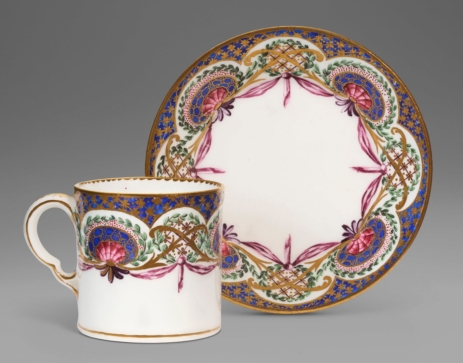 A SEVRES 'FRISE RICHE' CUP AND SAUCER (GOBELET 'LITRON’ ET SA SOUCOUPE, 2EME GRANDEUR) CIRCA (1 of 5)
