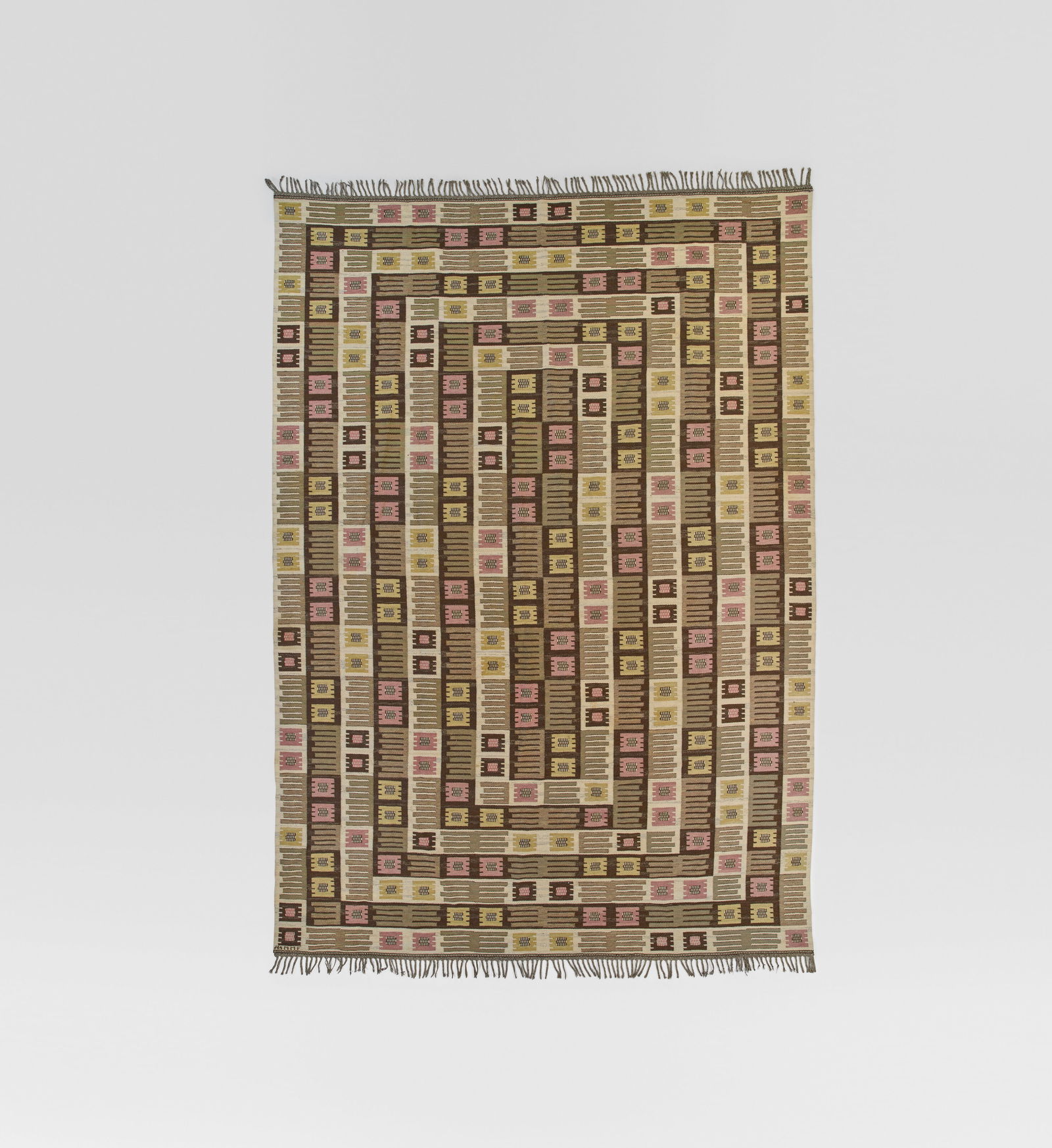 MÄRTA MÅÅS-FJETTERSTRÖM (1873-1941) 'Nyponblomman' Carpet, designed 1932,: MÄRTA MÅÅS-FJETTERSTRÖM (1873-1941) 'Nyponblomman' Carpet, designed 1932, executed after 1941 Details manufactured by Märta Måås-Fjetterström workshop,