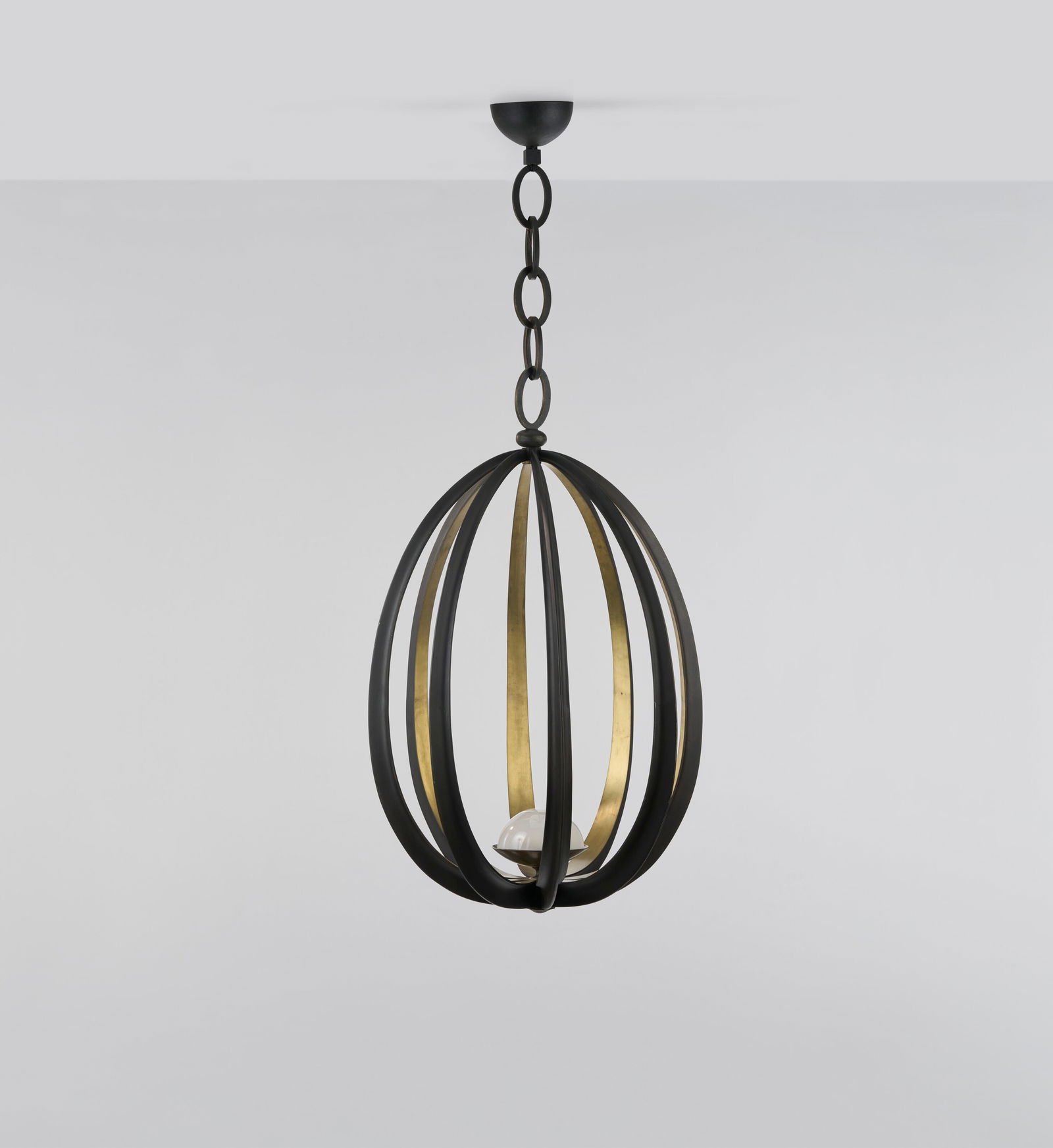 HERVÉ VAN DER STRAETEN (B. 1965) Large 'Ovale' Chandelier, No. 205, Model Designed 2002: HERVÉ VAN DER STRAETEN (B. 1965) Large 'Ovale' Chandelier, No. 205, Model Designed 2002 Details patinated and polished bronze 707⁄8 in. (180 cm) high (drop), 291⁄2 in. (75 cm) diamete