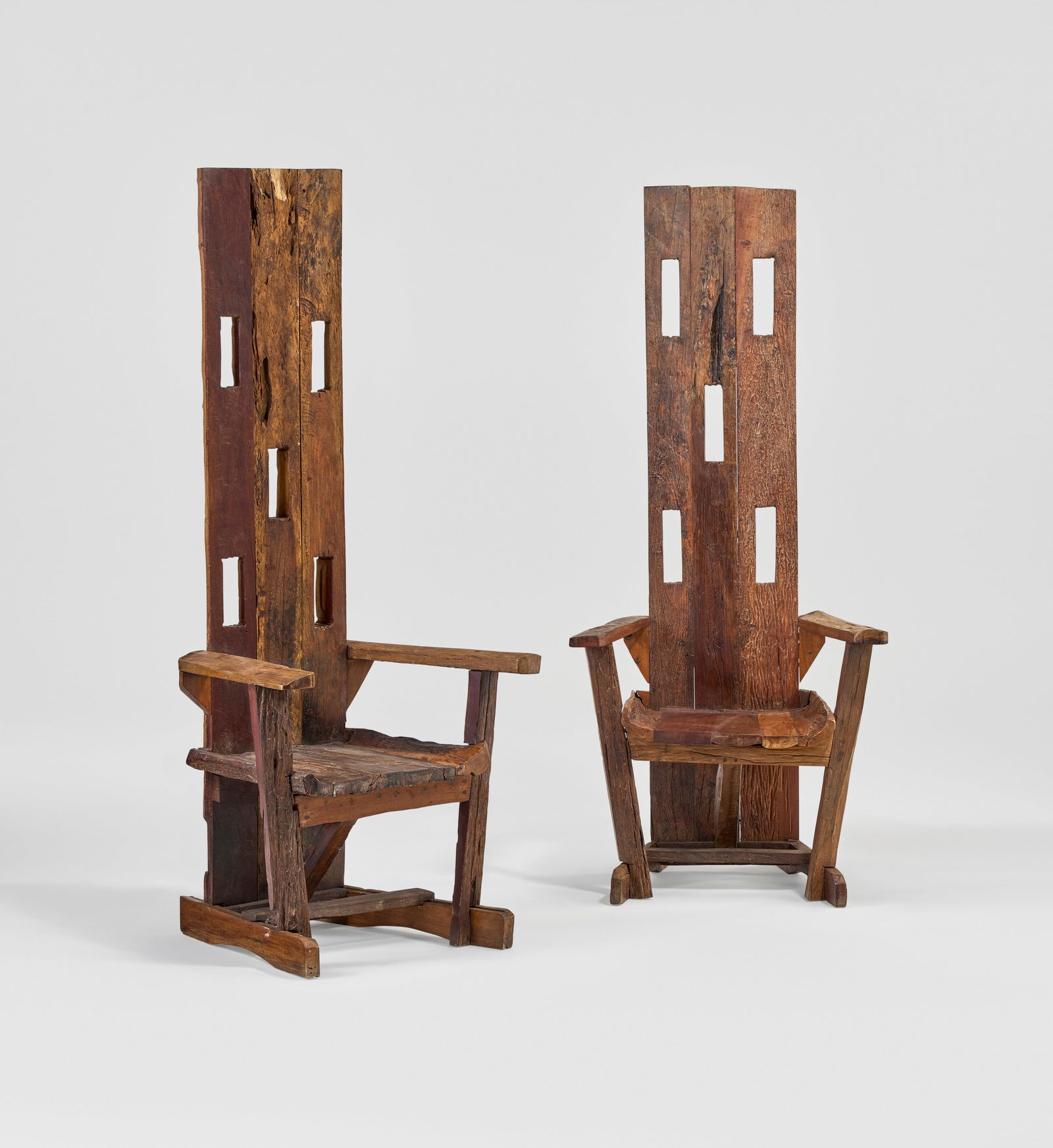 PAIR OF HIGH-BACK ARMCHAIRS 20th Century (1 of 6)